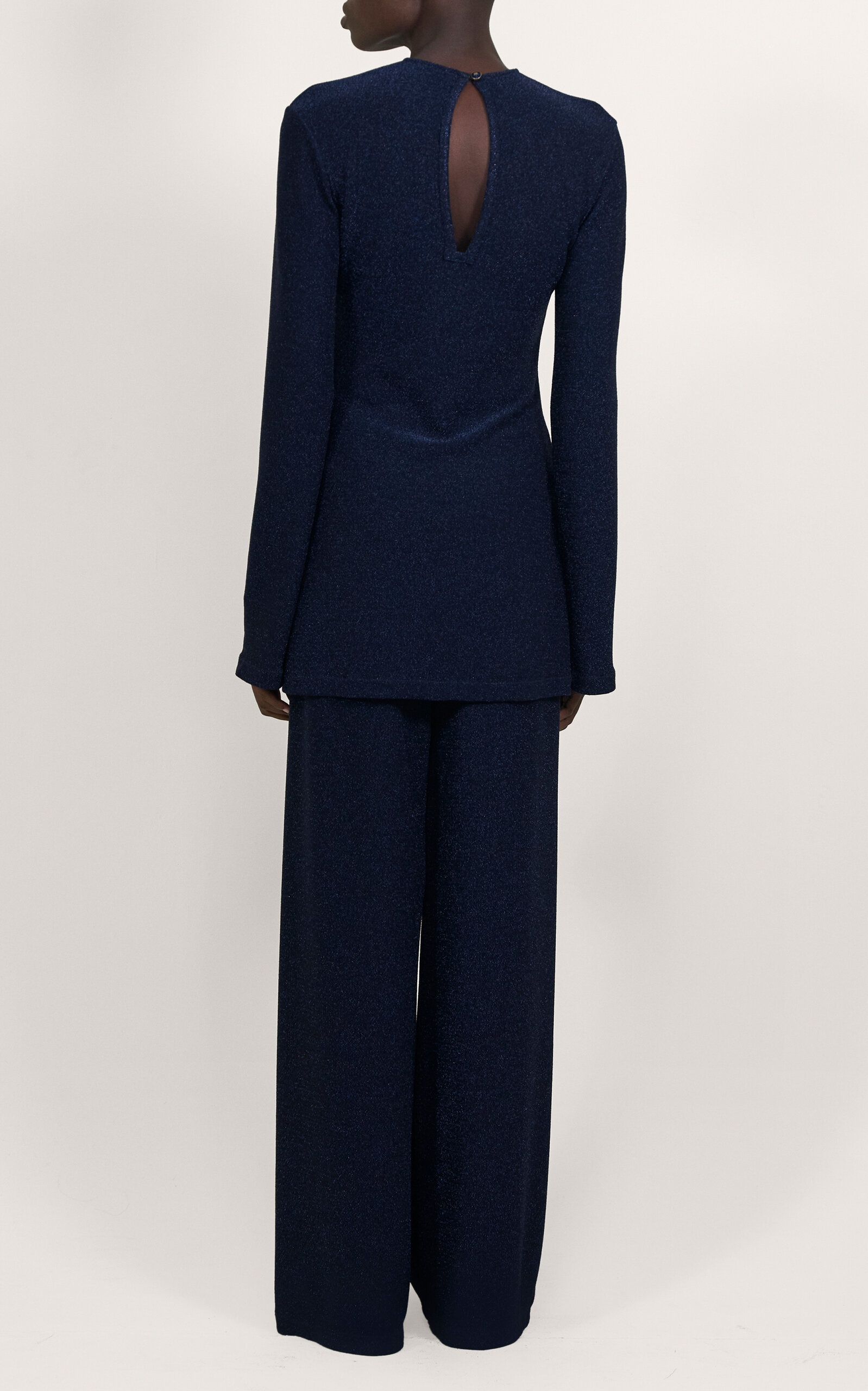 Pleasurable Effects Knit Lurex Pants navy - 3