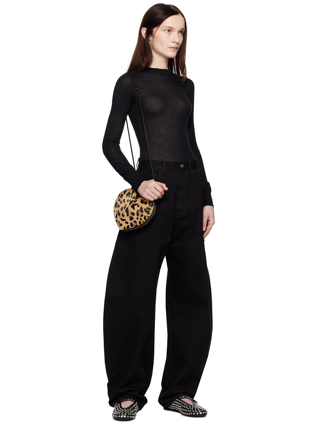 Tan & Black 'Le Coeur' Bag - 4