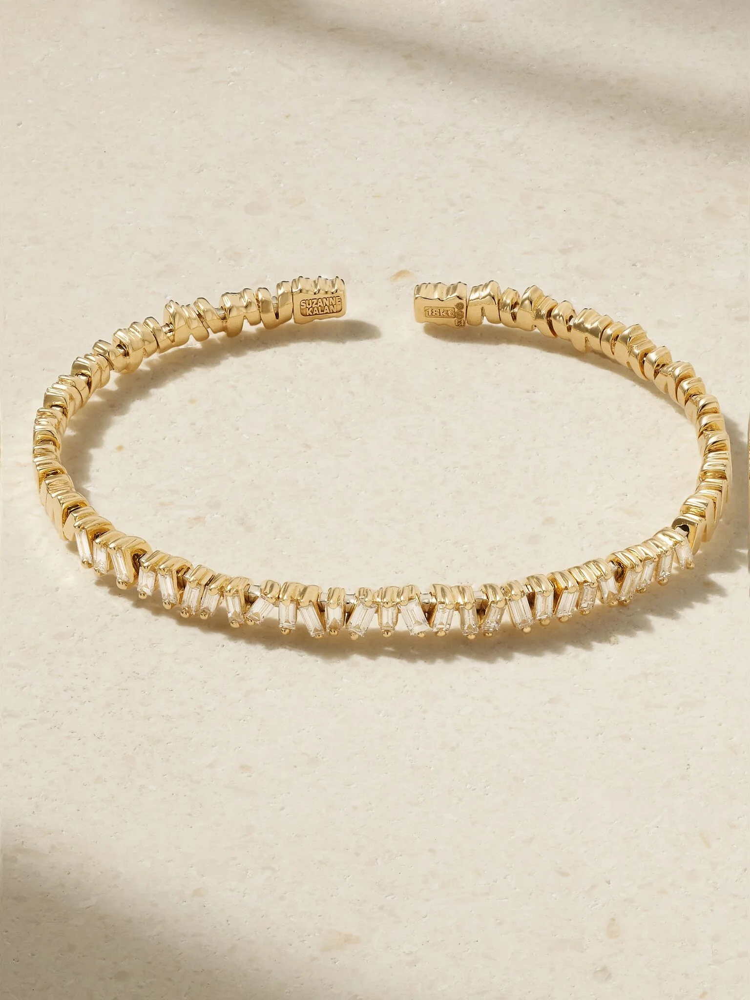 18-karat gold diamond cuff Gold - 1