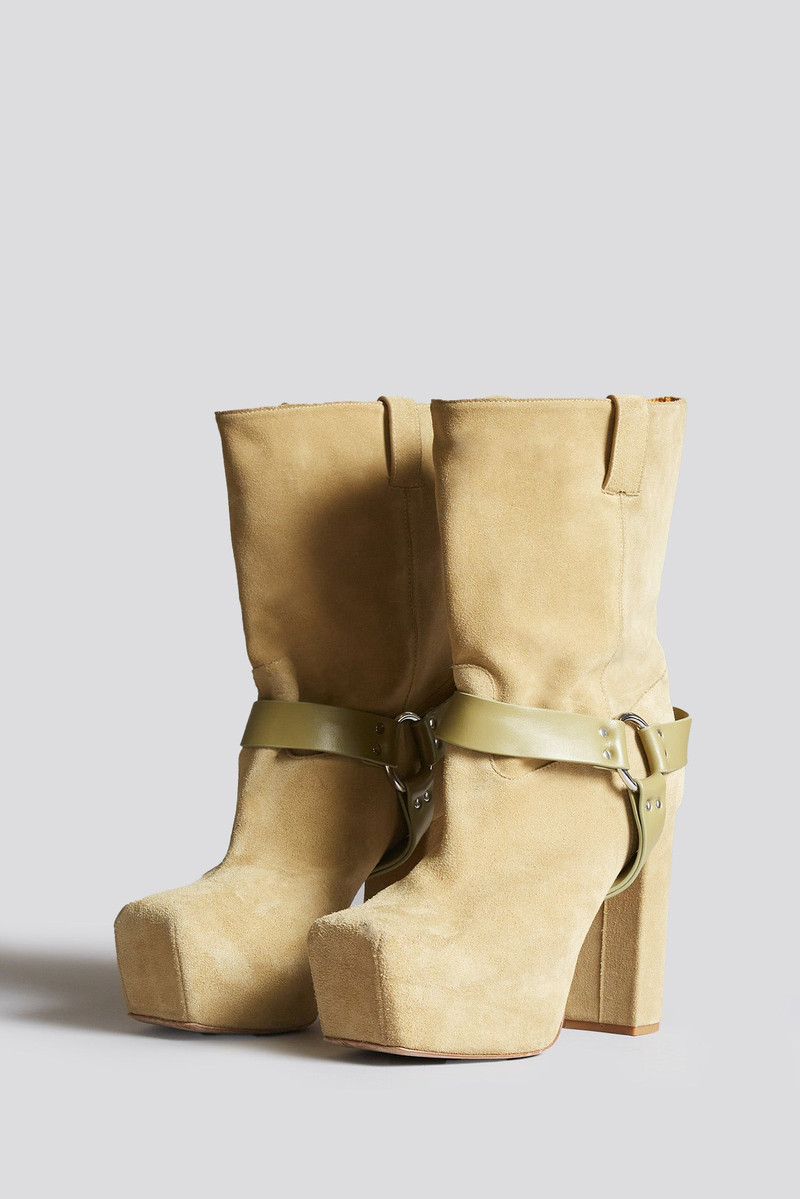 SID HEELED HARNESS BOOT - KHAKI 5