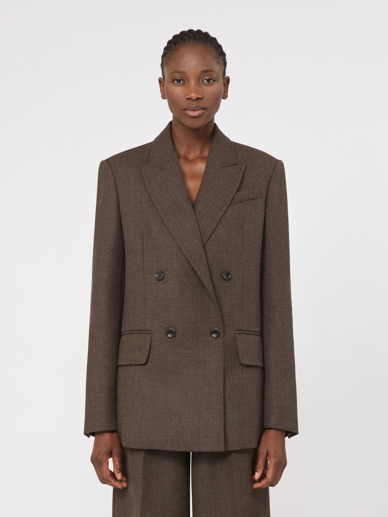 PULVINO Wool batavia Olimpia jacket - MUD 3
