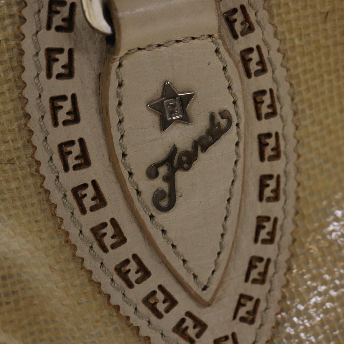 FENDI Hand Bag Vinyl Beige - 9