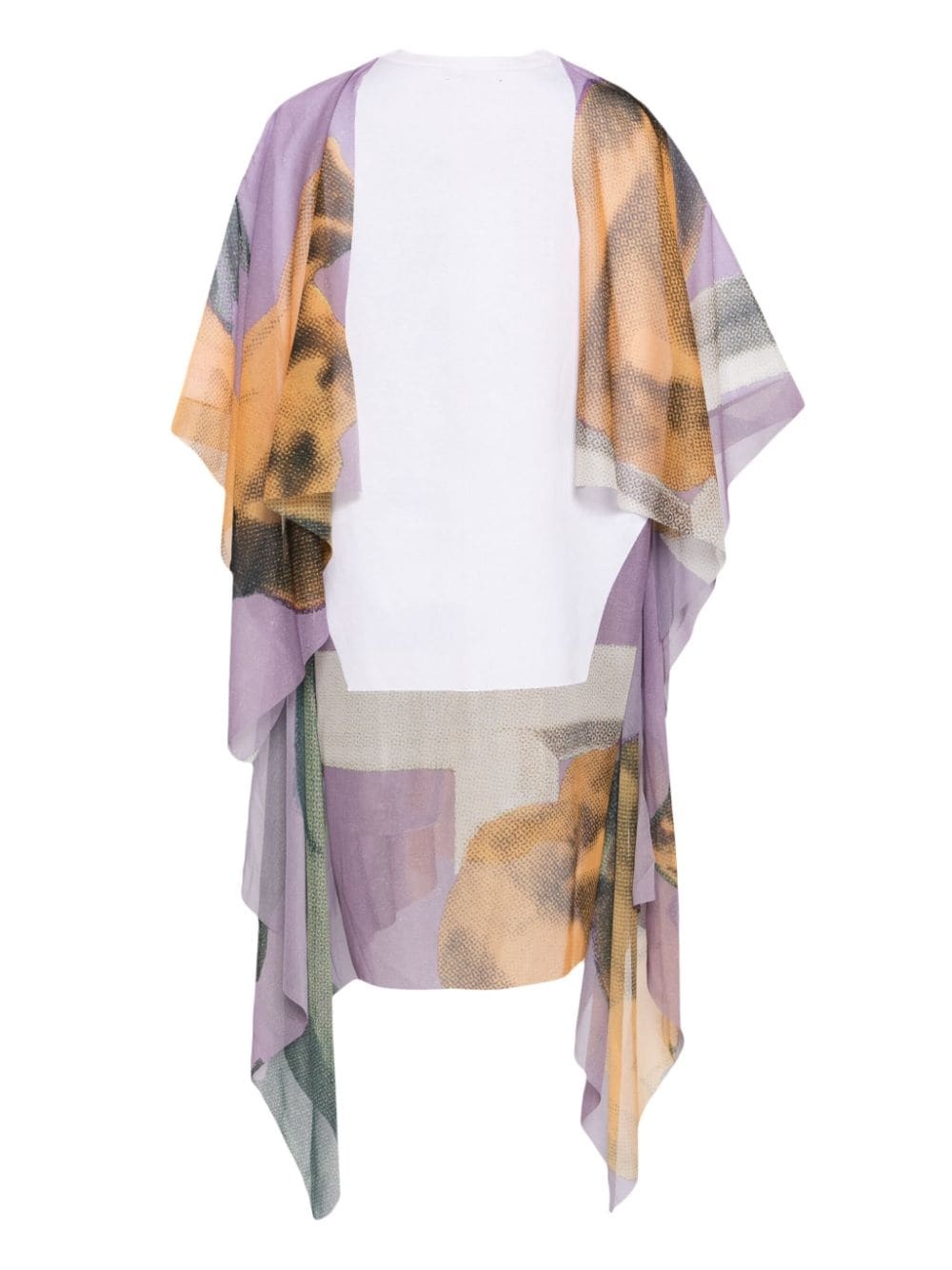 panelled T-shirt dress - 2