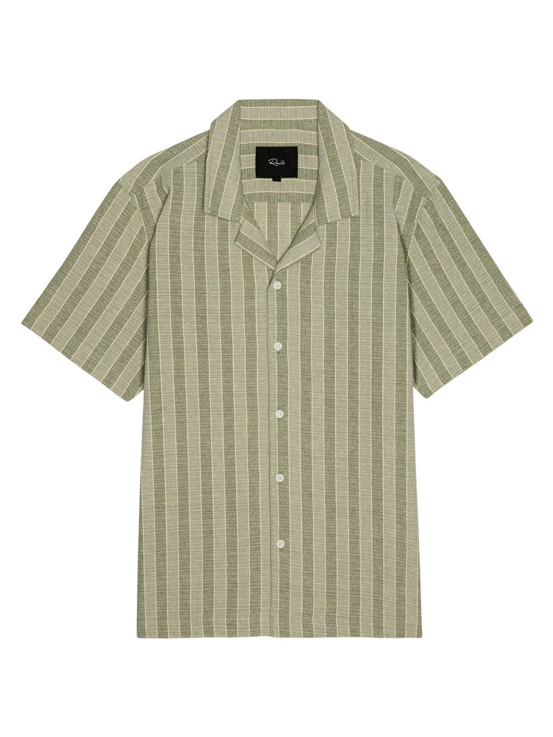 Men's Fielder Striped Cotton Short-Sleeve Shirt - Sage Brush Stripe 1