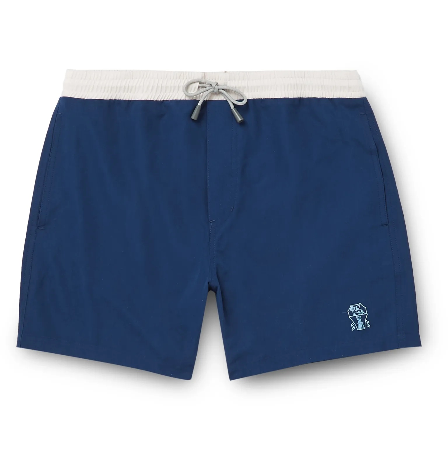 Mid-Length Logo-Print Swim Shorts - 1