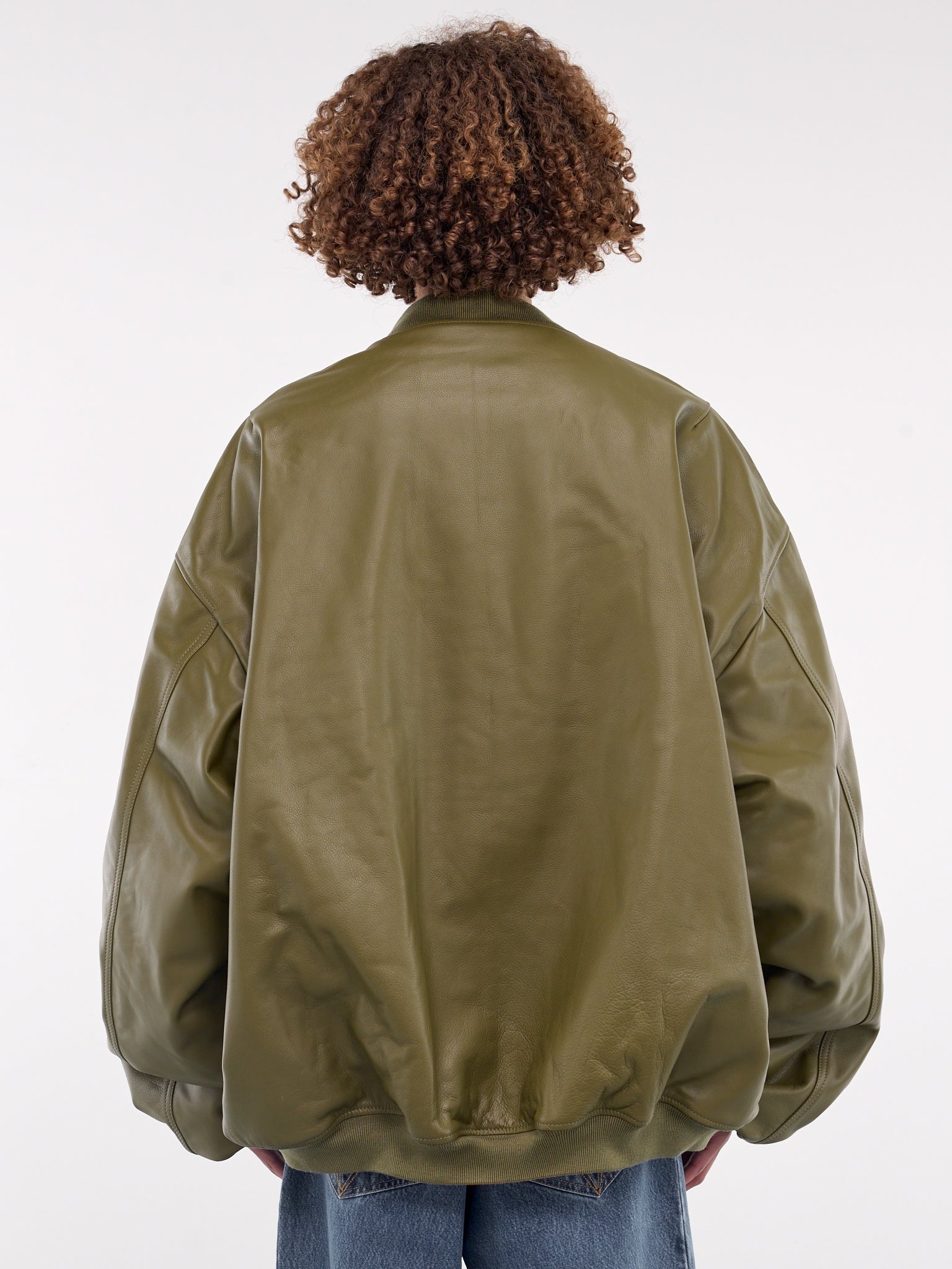 Leather Bomber Jacket - 3