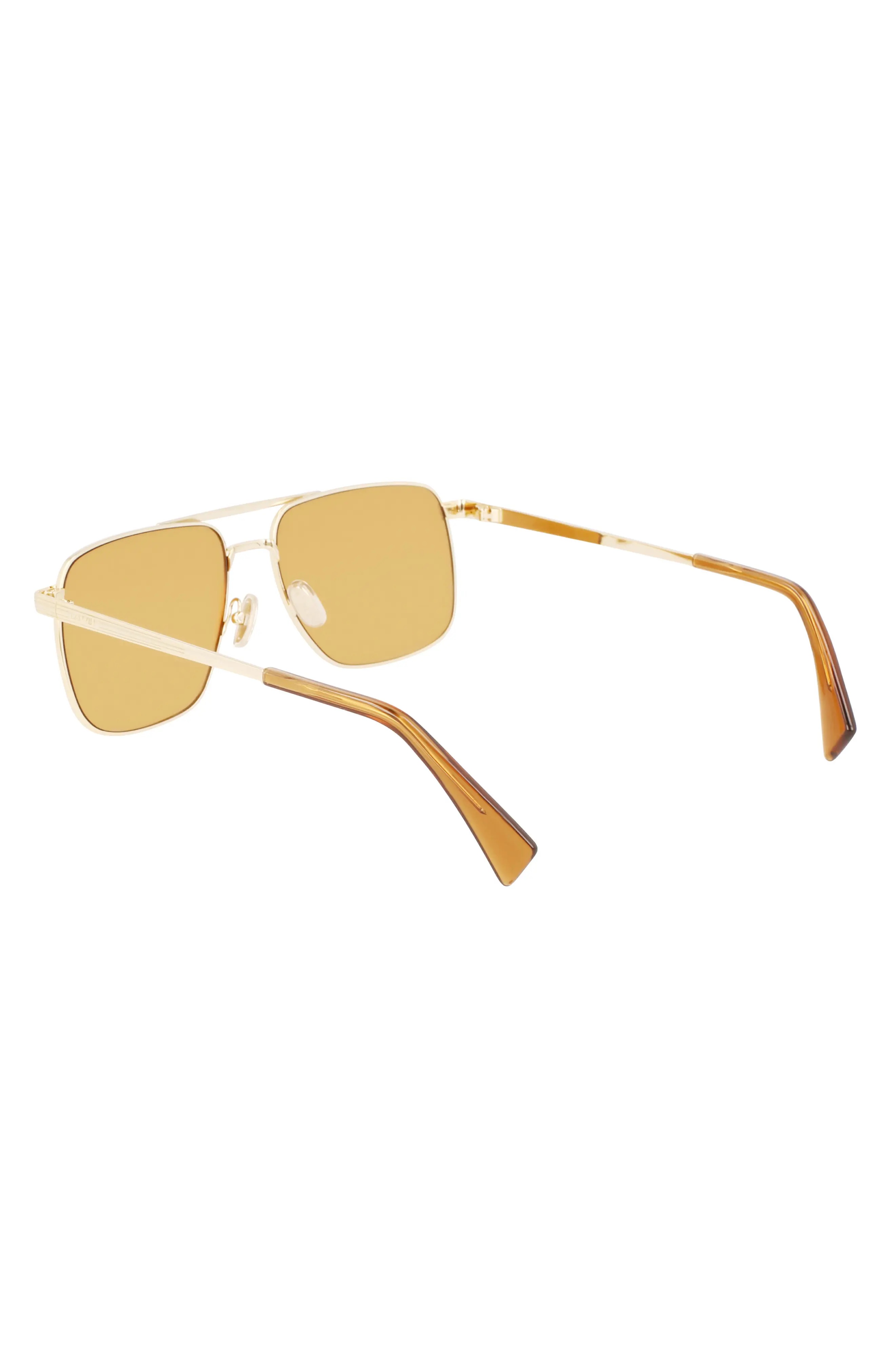 JL 58mm Rectangular Sunglasses in Gold /Caramel - 4