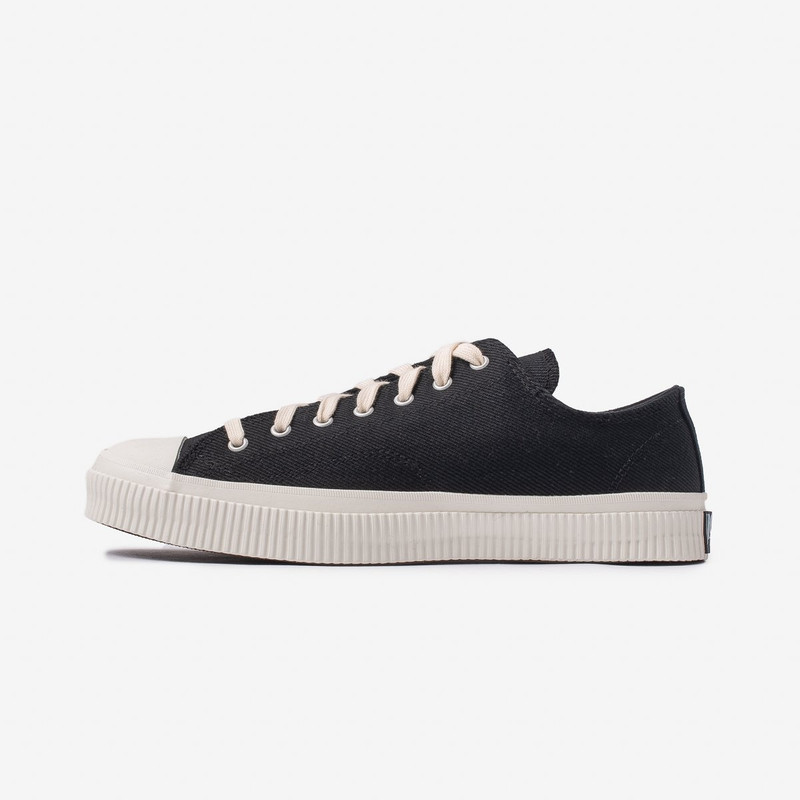 Iron Heart IHSN-01-BLK 21oz Non-Fade Denim Low-Top Sneakers - Superblack outlook