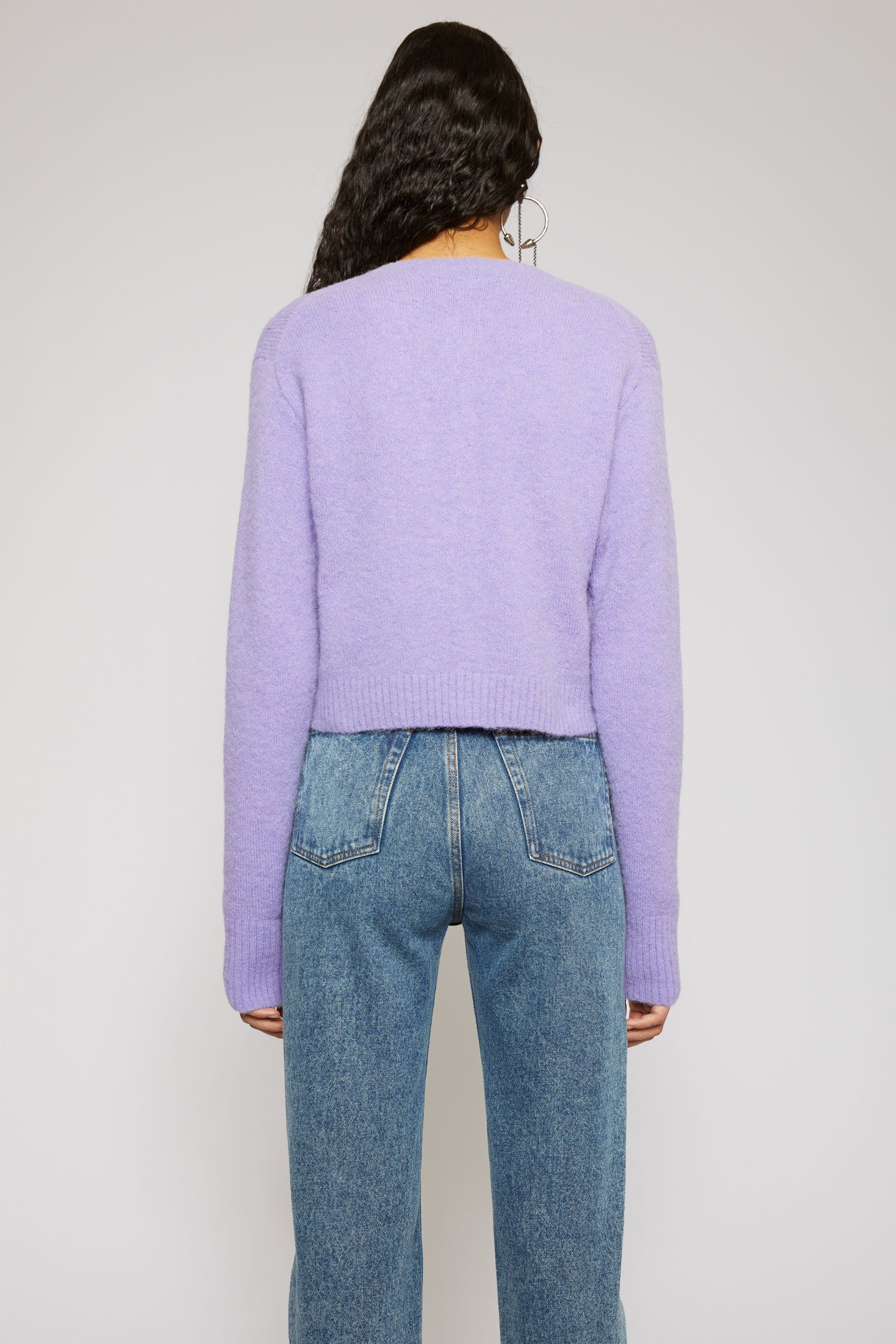 Cropped cardigan light purple - 3