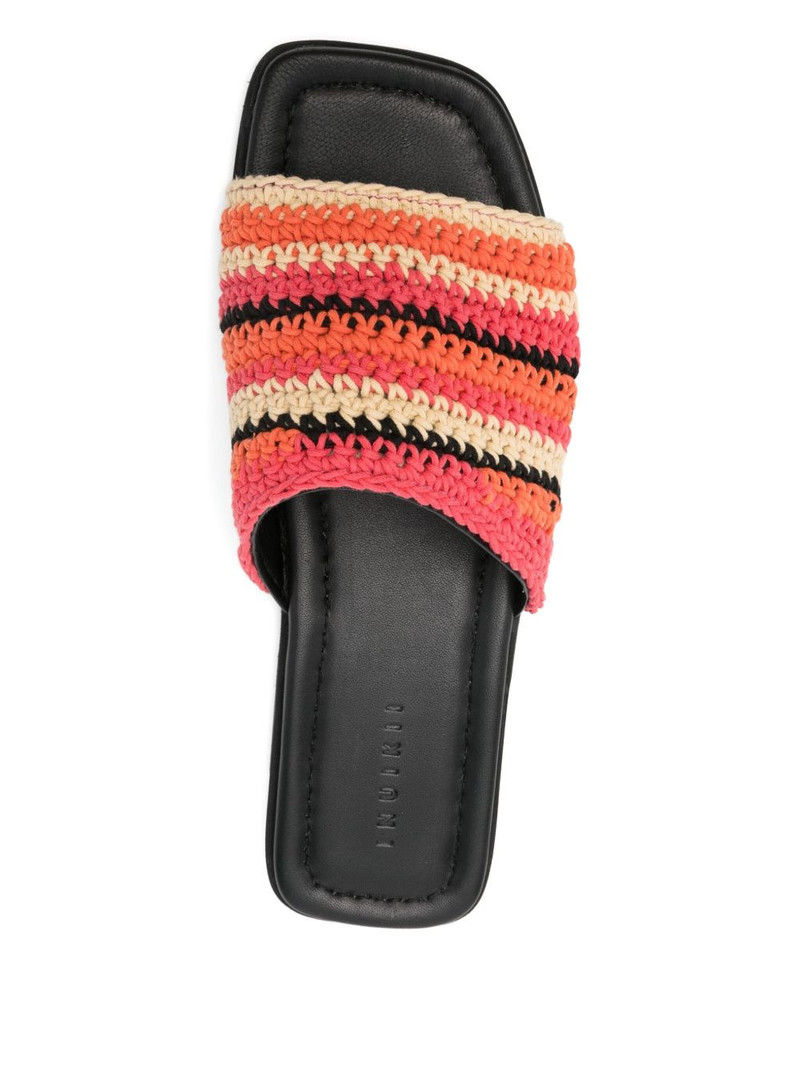 striped crochet flat sandals 4