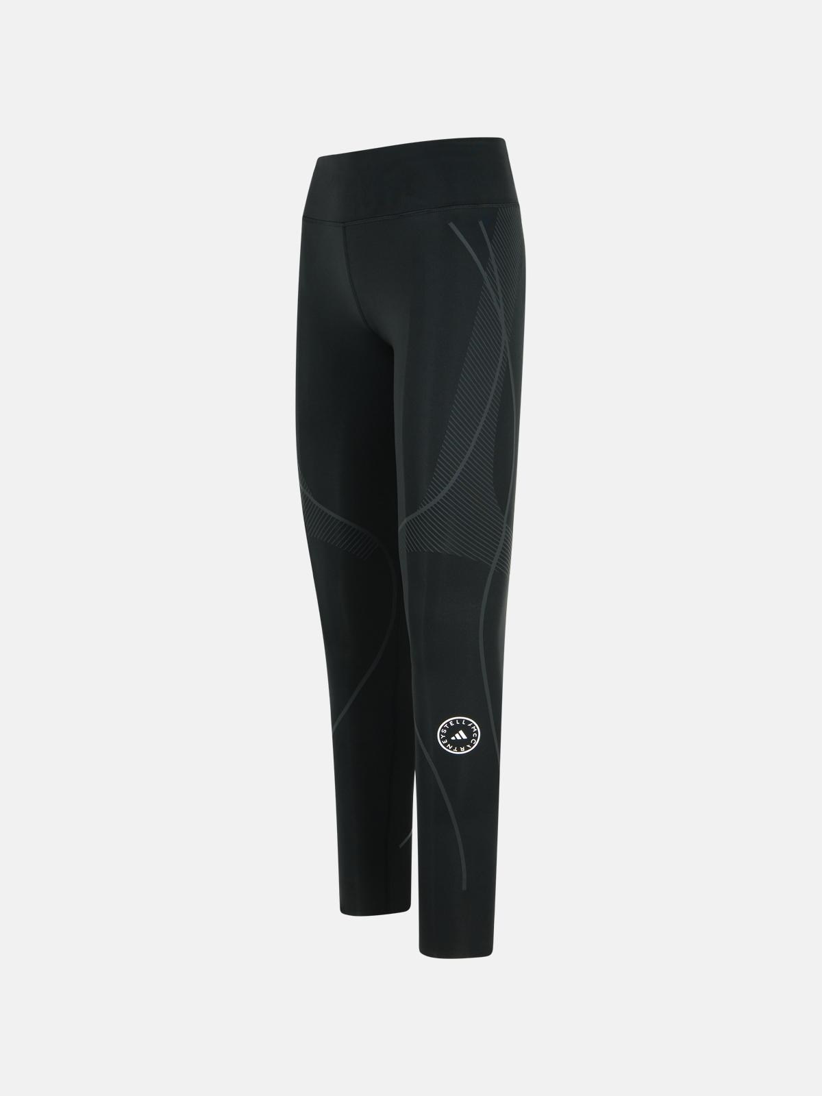 'TRUEPACE' BLACK POLYESTER BLEND RUNNING LEGGINGS - 2