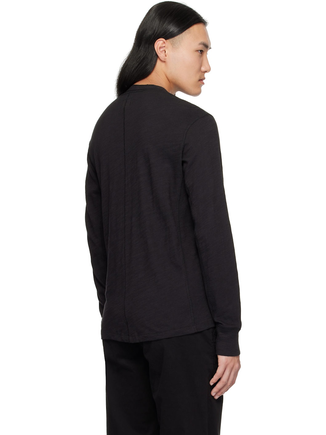Black Classic Flame Henley - 4