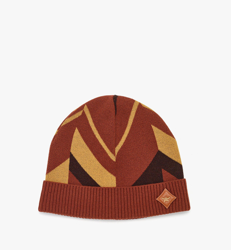 Mega Herringbone Beanie in Wool-Cashmere Jacquard 1