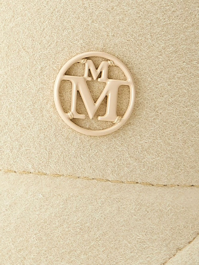 MAISON MICHEL Tiger wool logo-plaque cap outlook