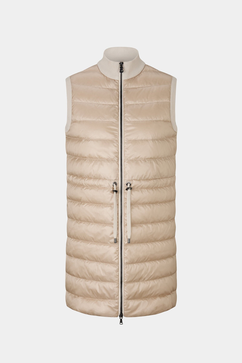 Arina Hybrid knitted vest in Beige 1