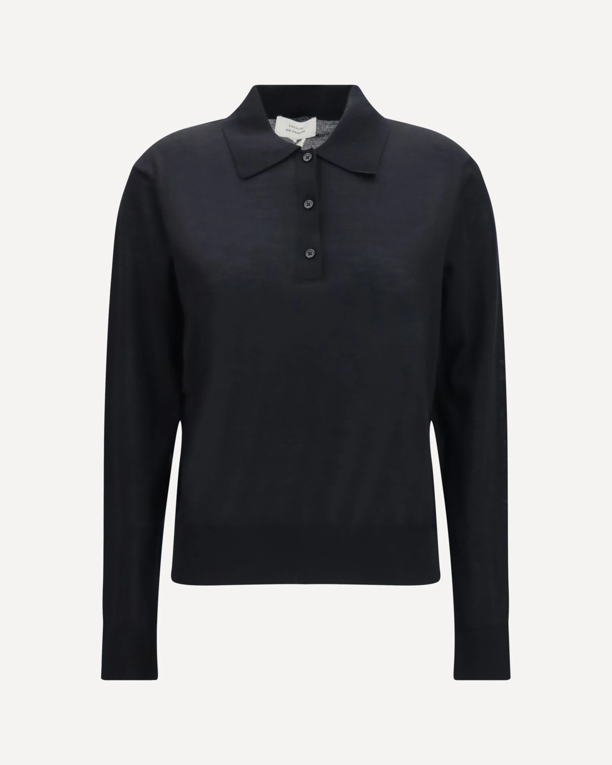 Miles long-sleeve fine-knit Polo - 1