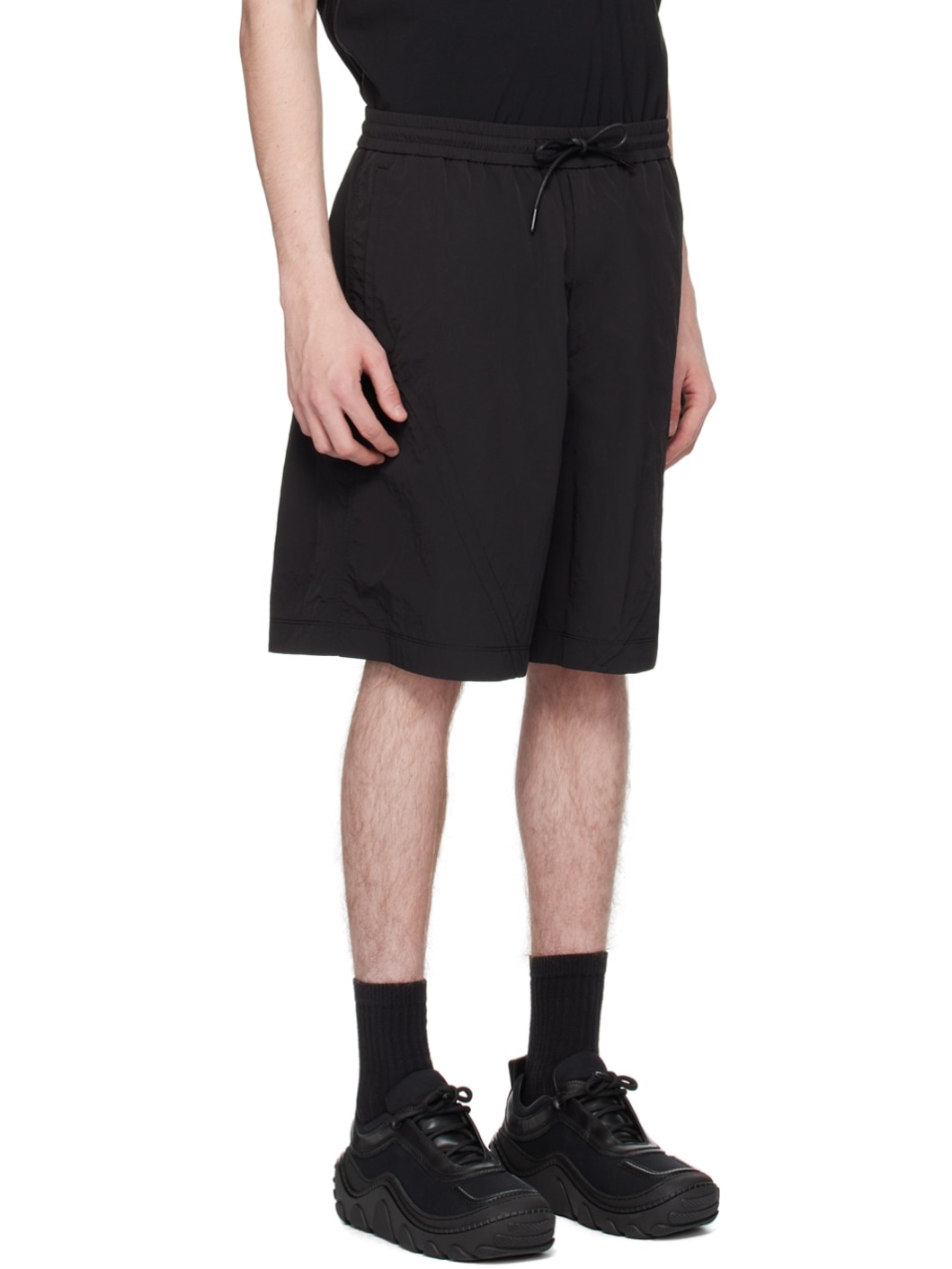 Black Drawstring Shorts - 2