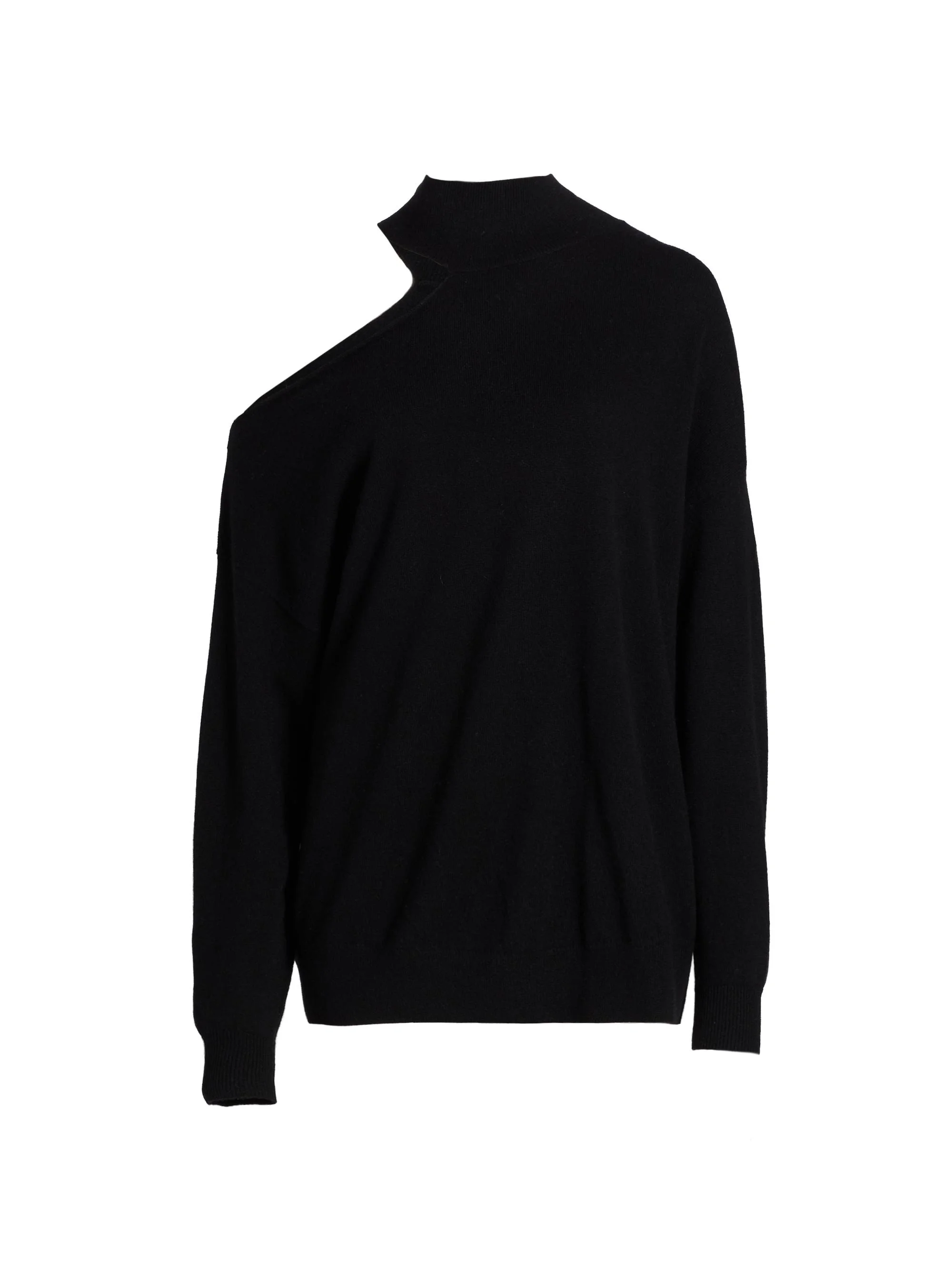 Women's Capsule Alvia Cutout Cashmere Sweater - Black - 1