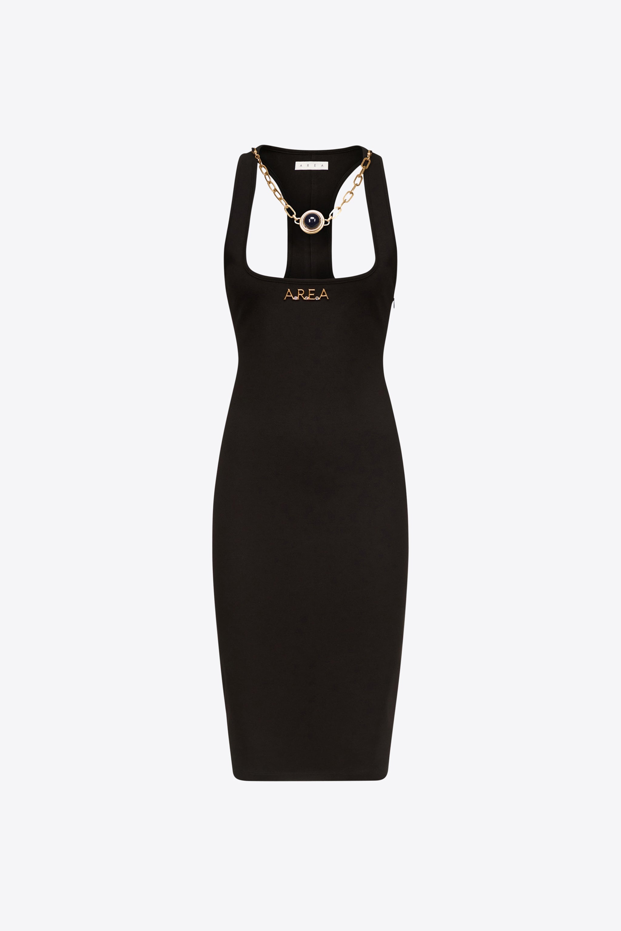 'AREA' NAMEPLATE TANK MIDI DRESS - 1
