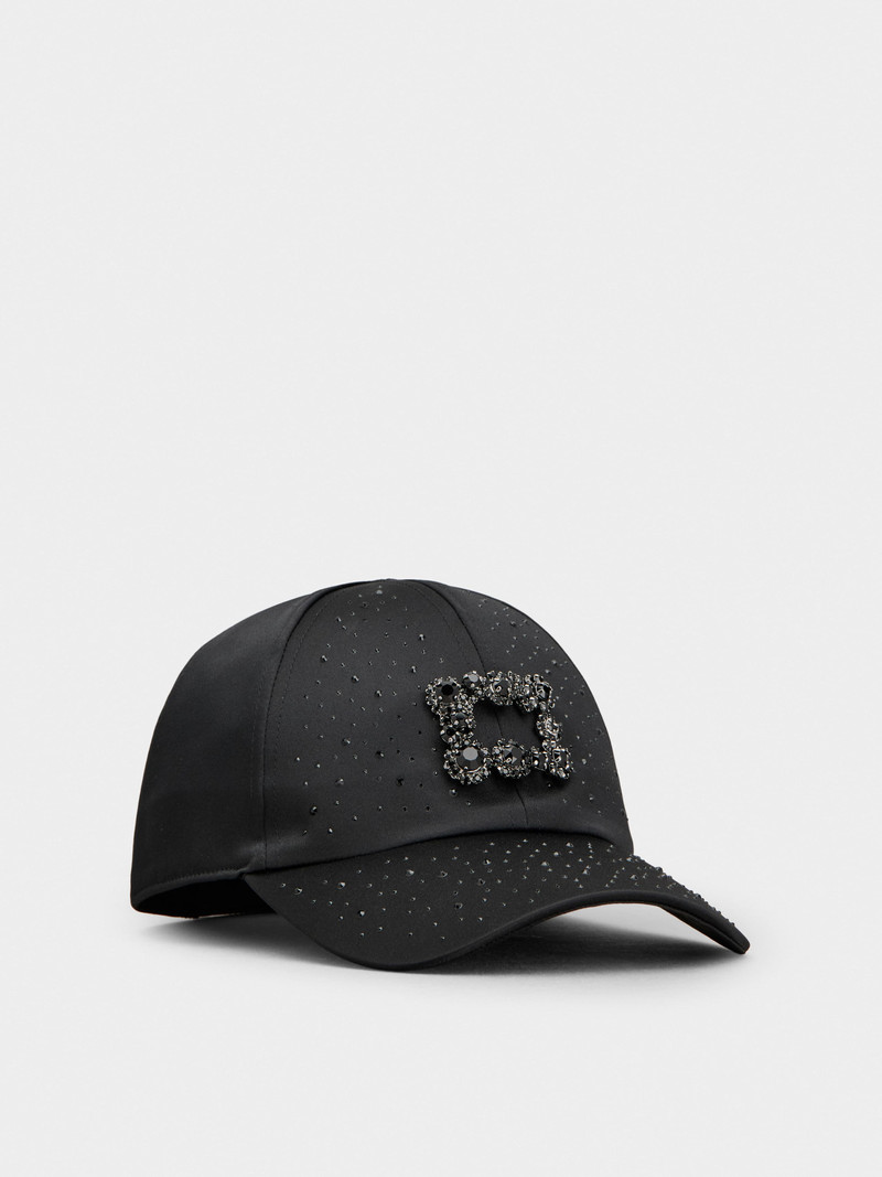 Roger Vivier Efflorescence Baseball Cap in satin outlook