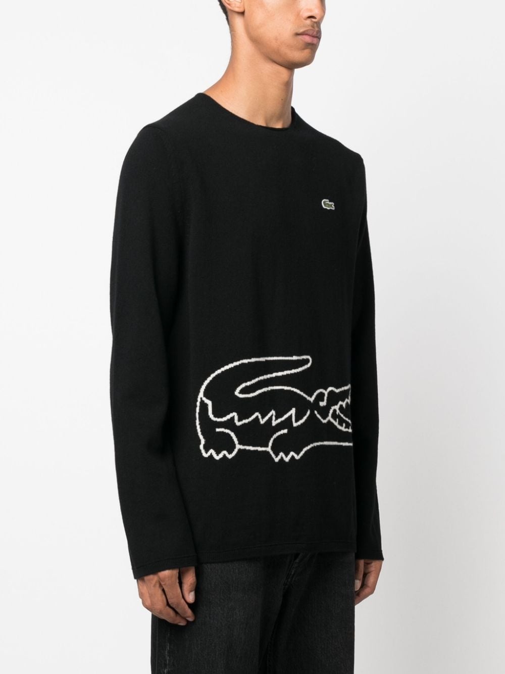 x Lacoste intarsia-knit logo jumper - 3