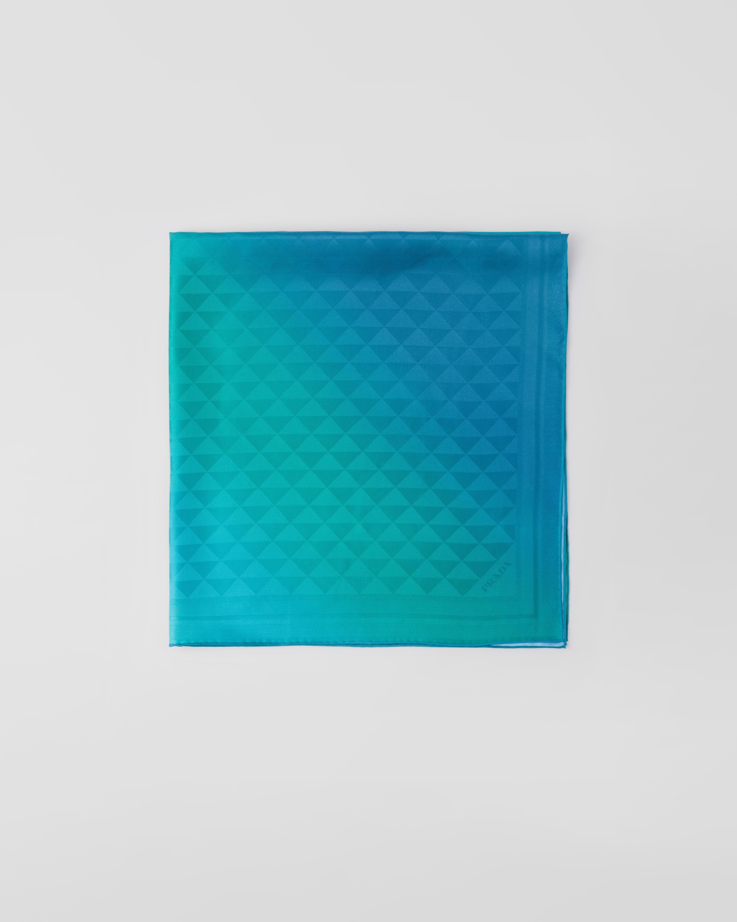 Printed silk twill scarf - 1