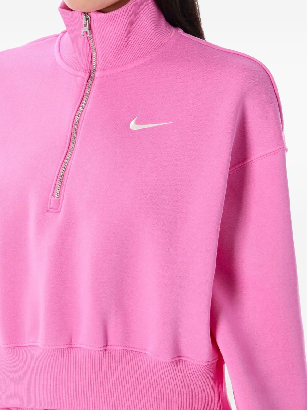 half-zip cropped sweatshirt - 3