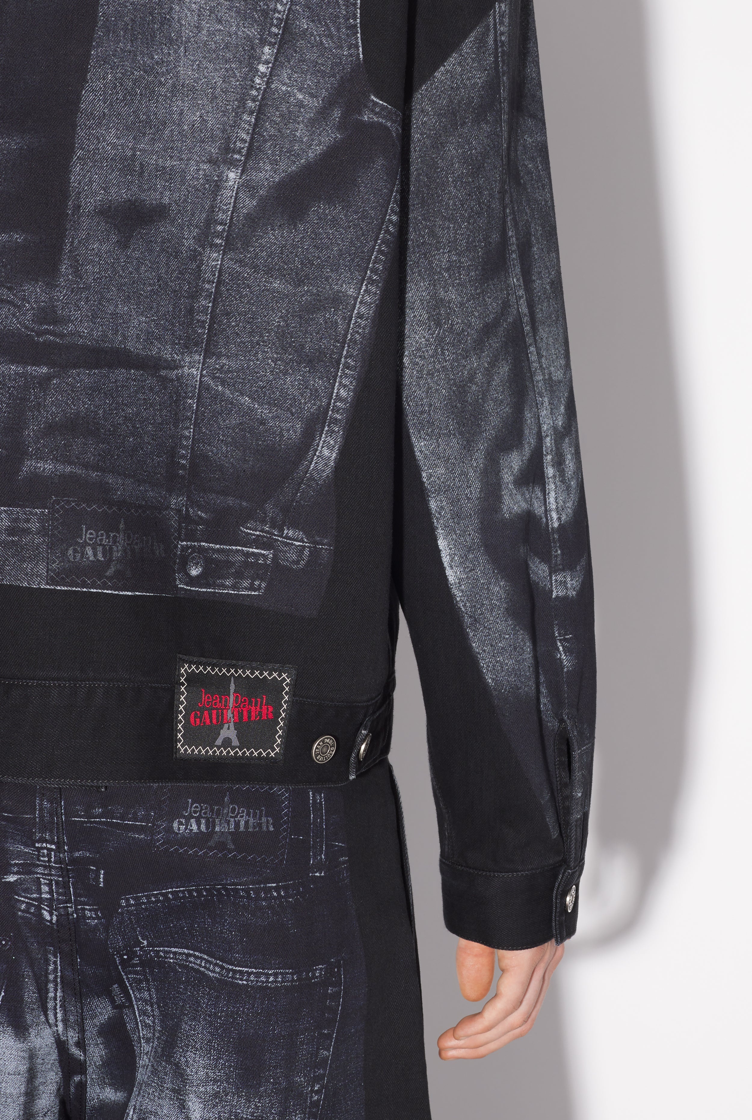 THE BLACK TROMPE L’OEIL DENIM JACKET - 5