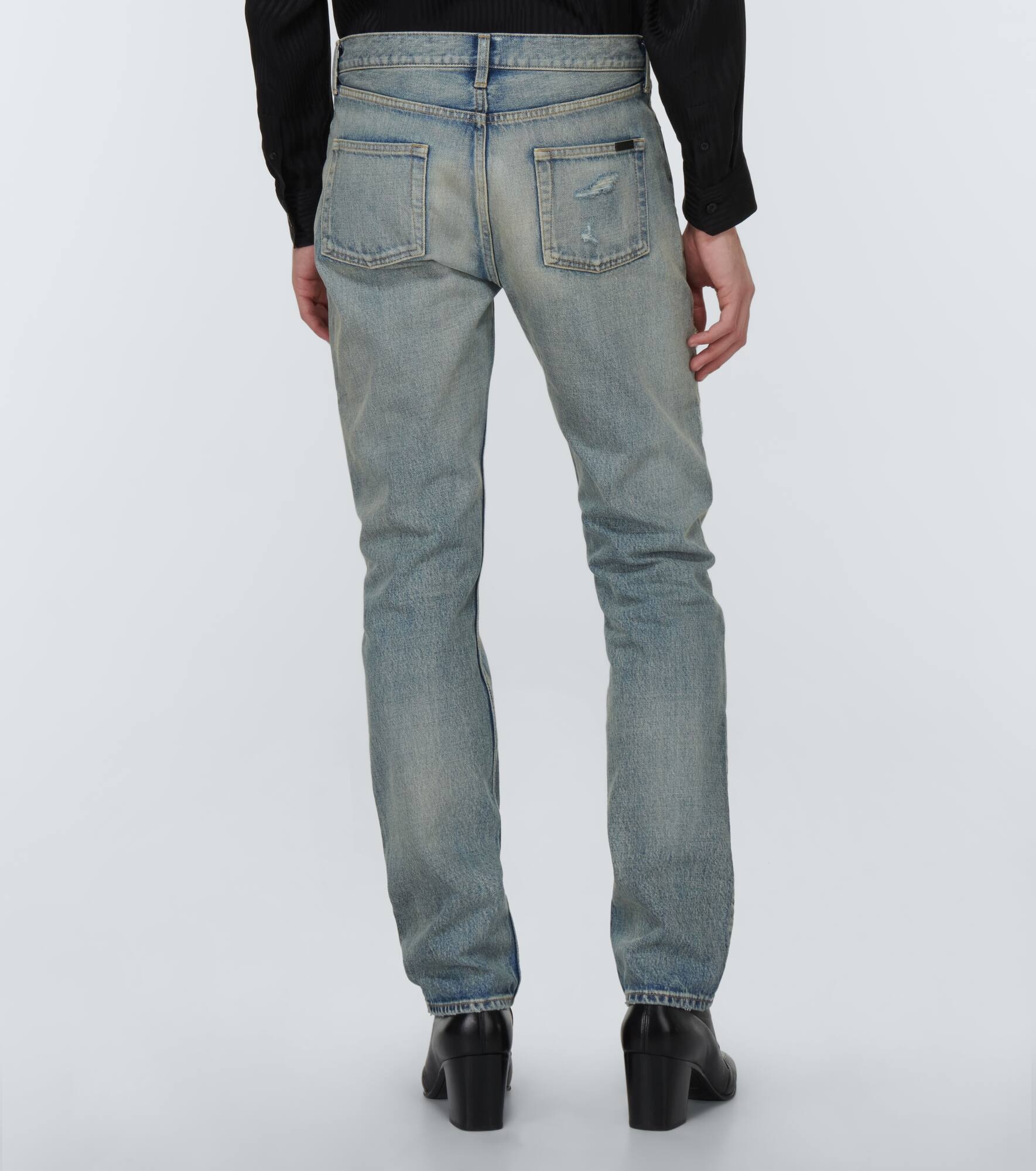 Deconstructed straight-leg jeans - 4