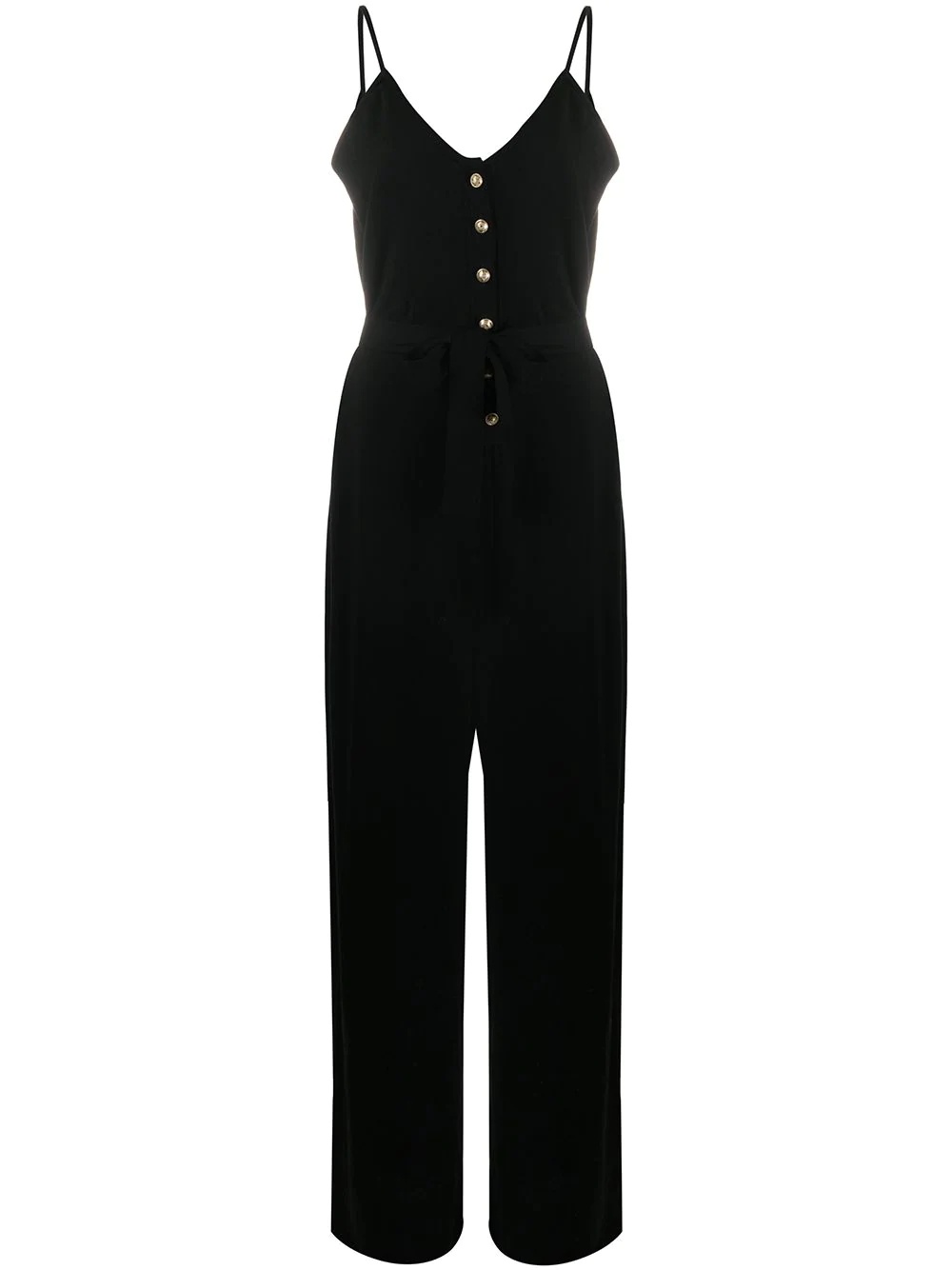 button-up sleeveless jumpsuit - 1