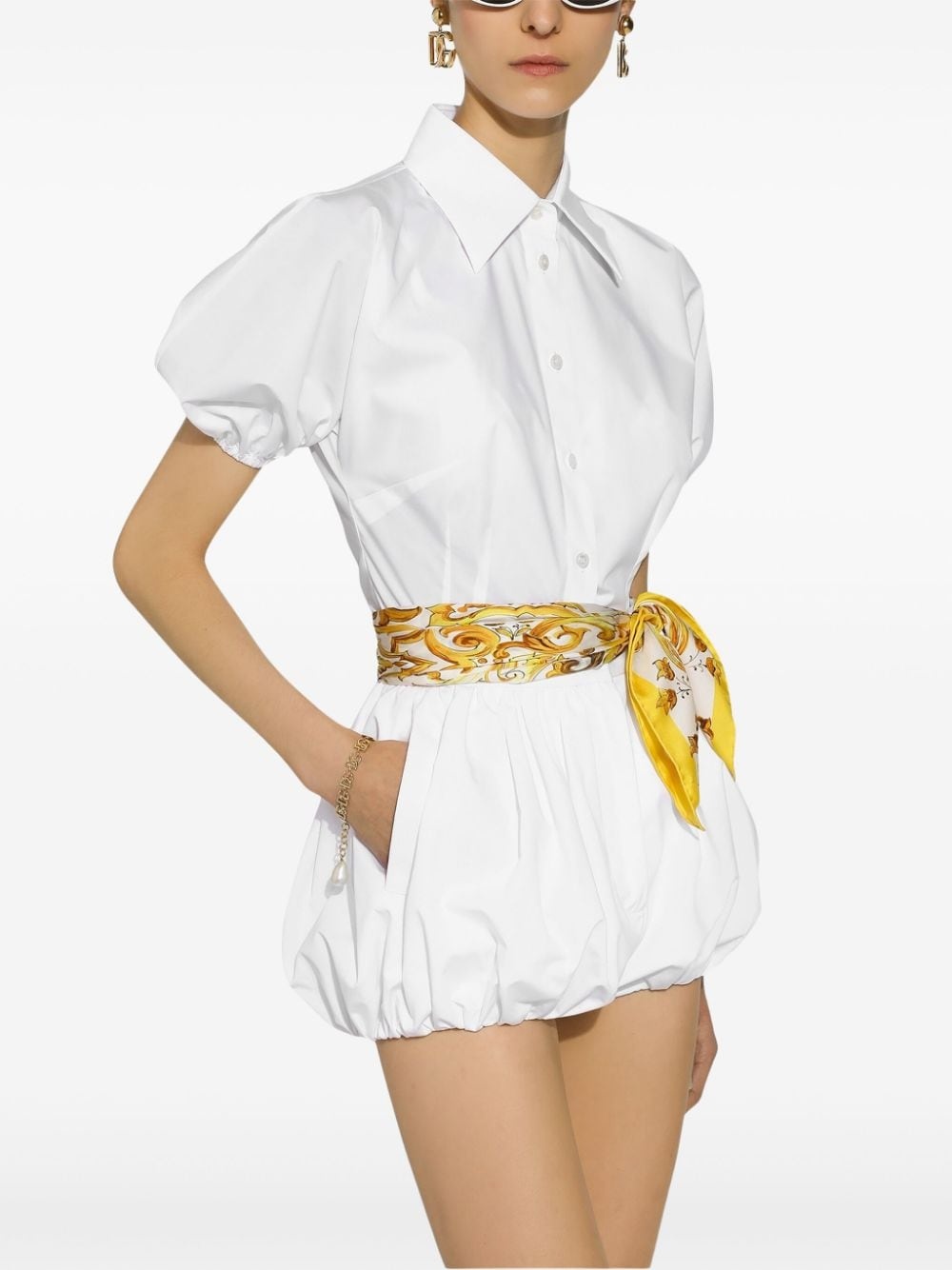 short puff-sleeves shirt - 5