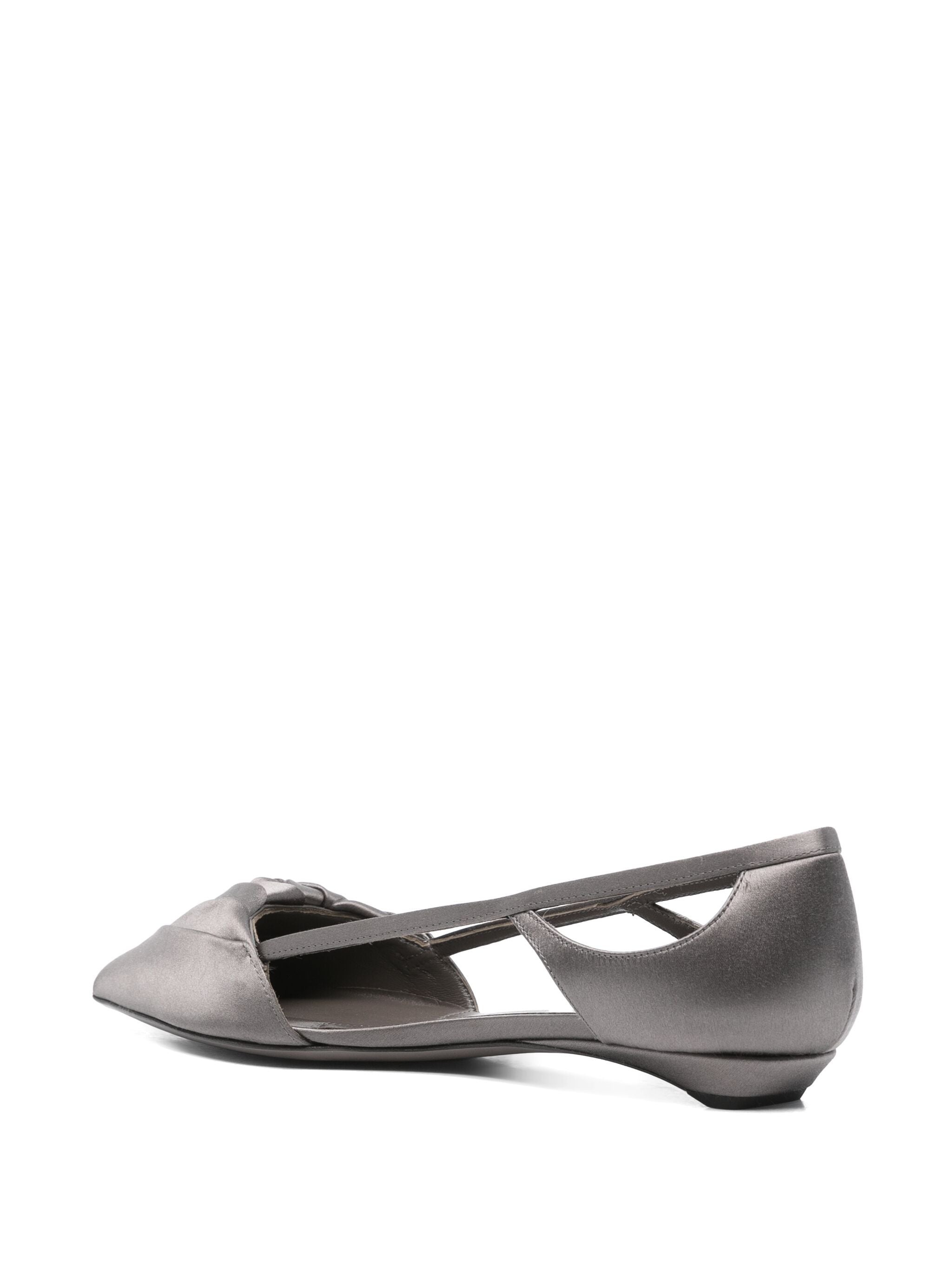 Satin Cut-out Ballerinas - 2