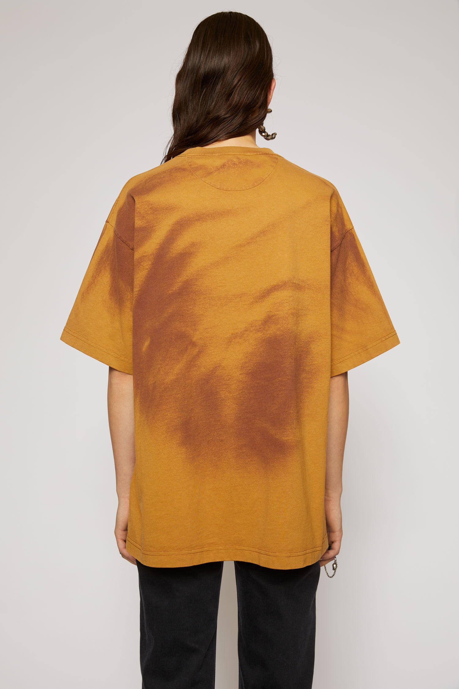 Spray-paint t-shirt rust orange - 3