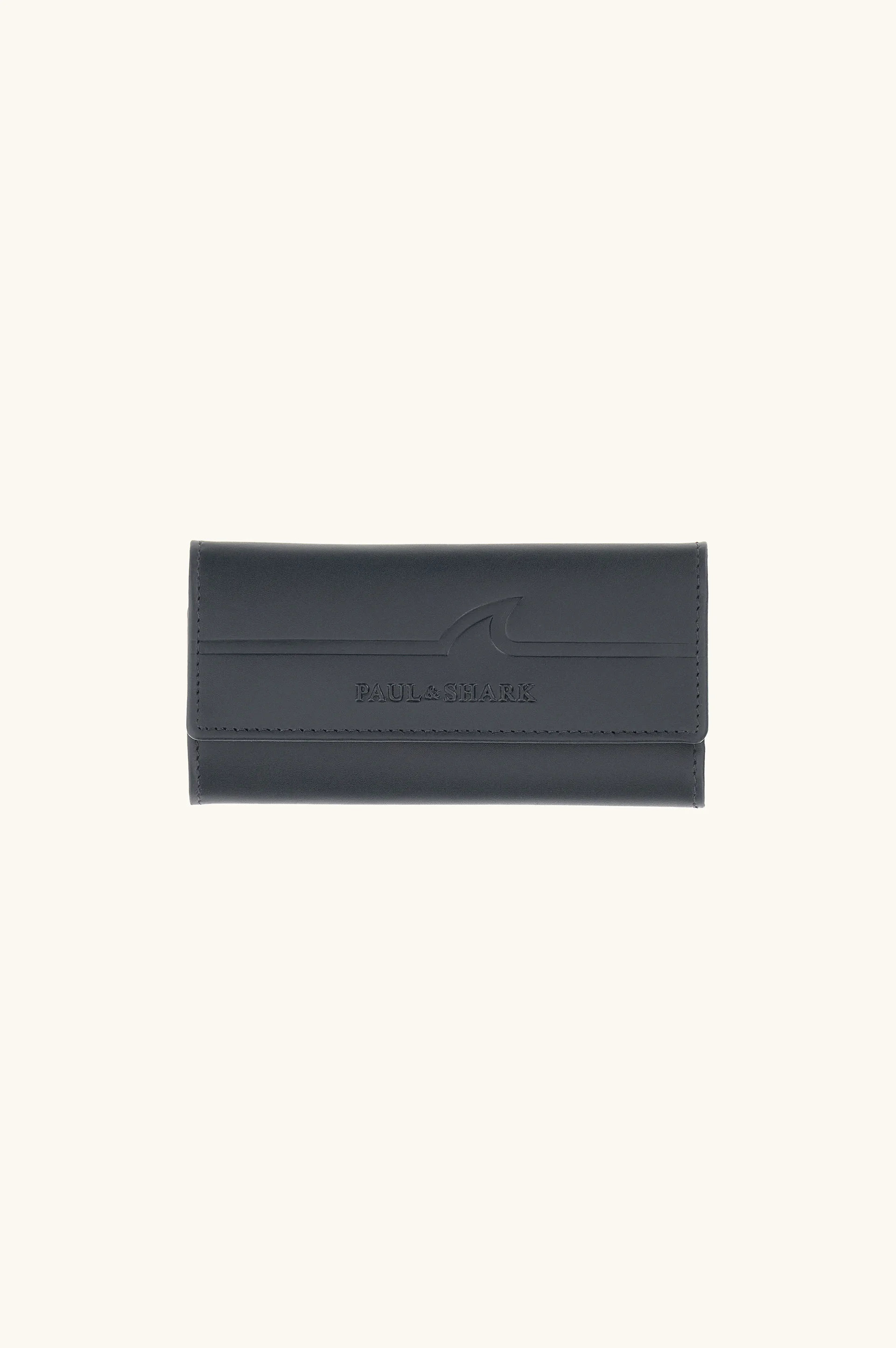 FIN-EMBOSSED LEATHER KEYCHAIN - 1