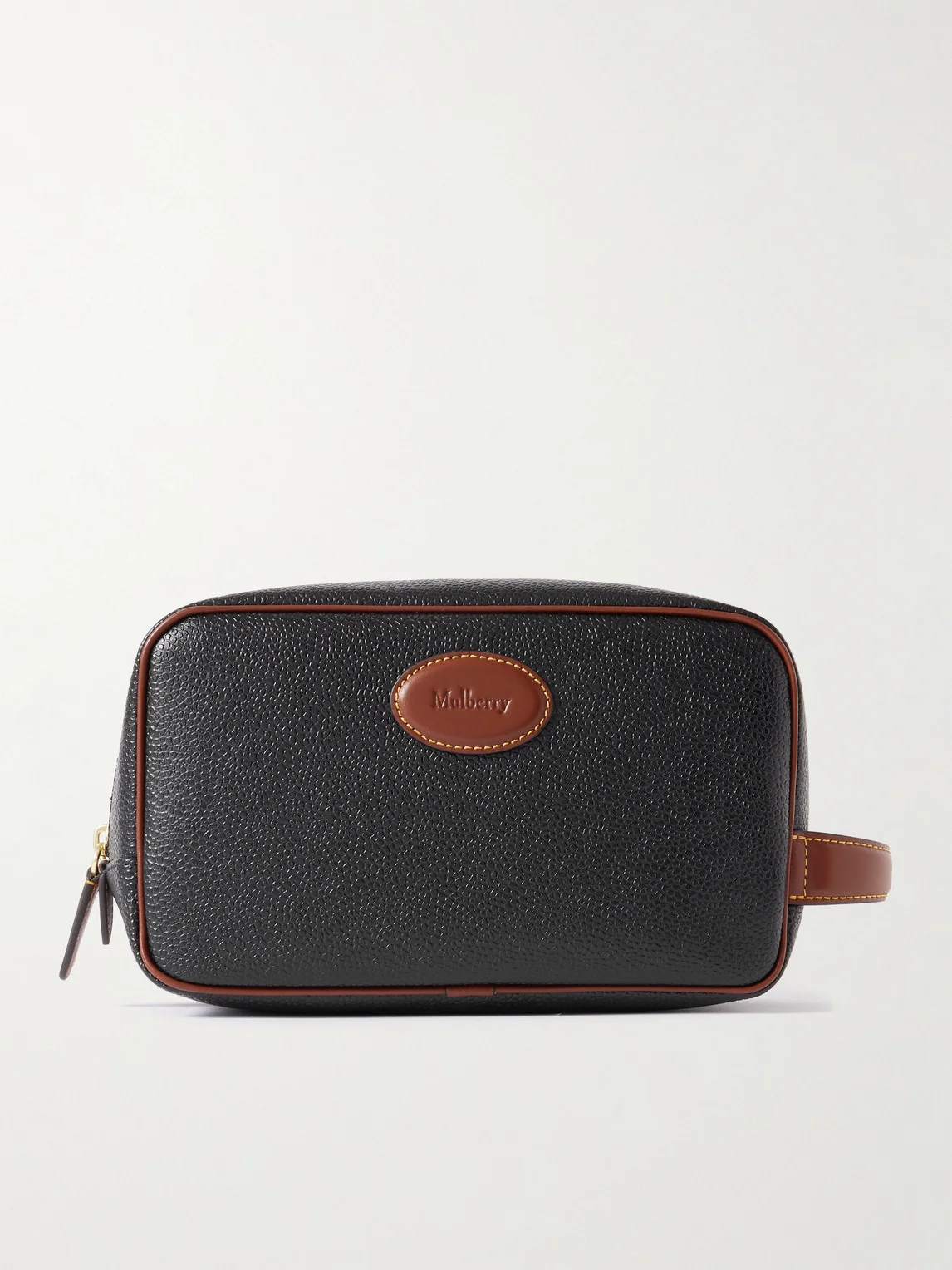 Leather-Trimmed BioVeg Scotchgrain Wash Bag - 1