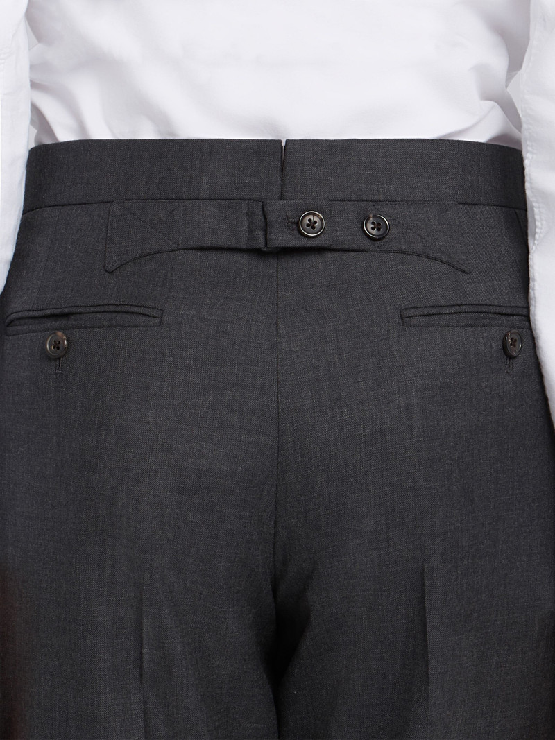 Dark Grey Super 120's Twill Wide Lapel Two-piece Suit and Tie 6