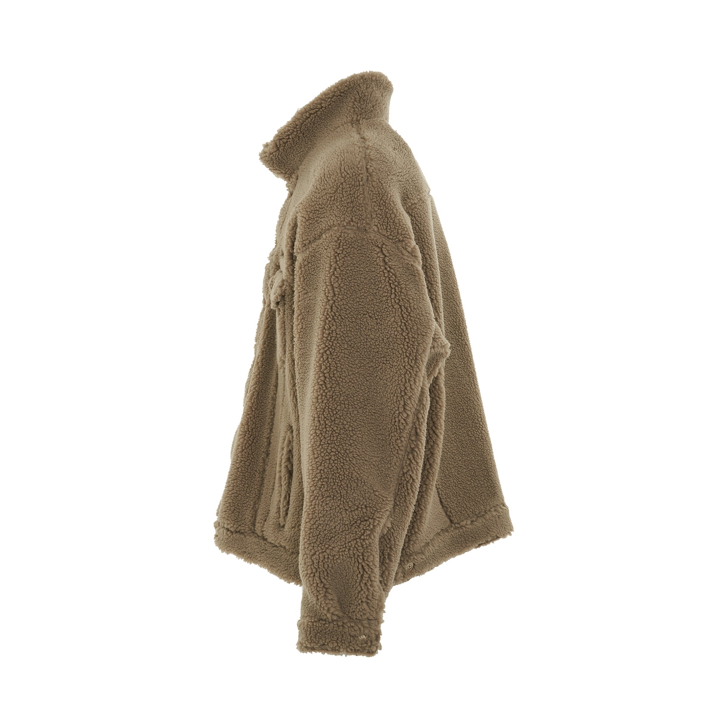 Fleece Oversized Jacket in Dune - 3