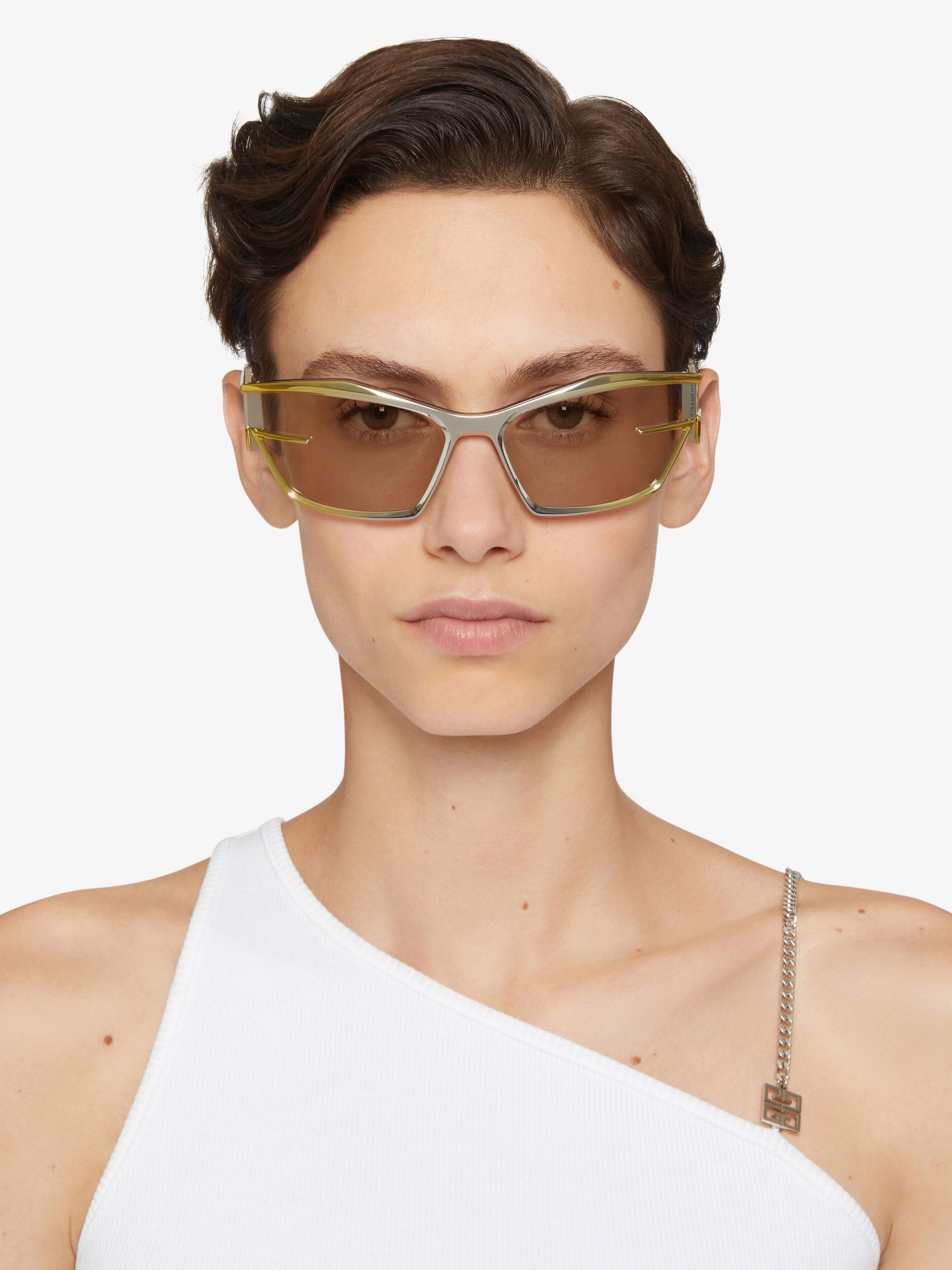 【関税込み】Givenchy ゴールド＆シルバー Giv Cut サングラス Givenchy GIV CUT UNISEX SUNGLASSES IN METAL | REVERSIBLE