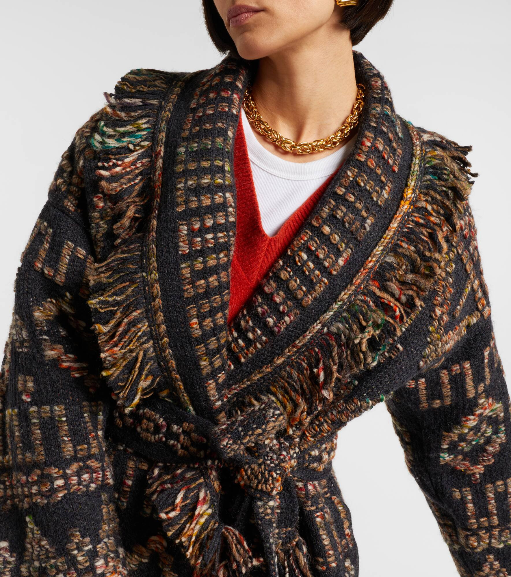 Grunge Beat wool-blend cardigan - 4