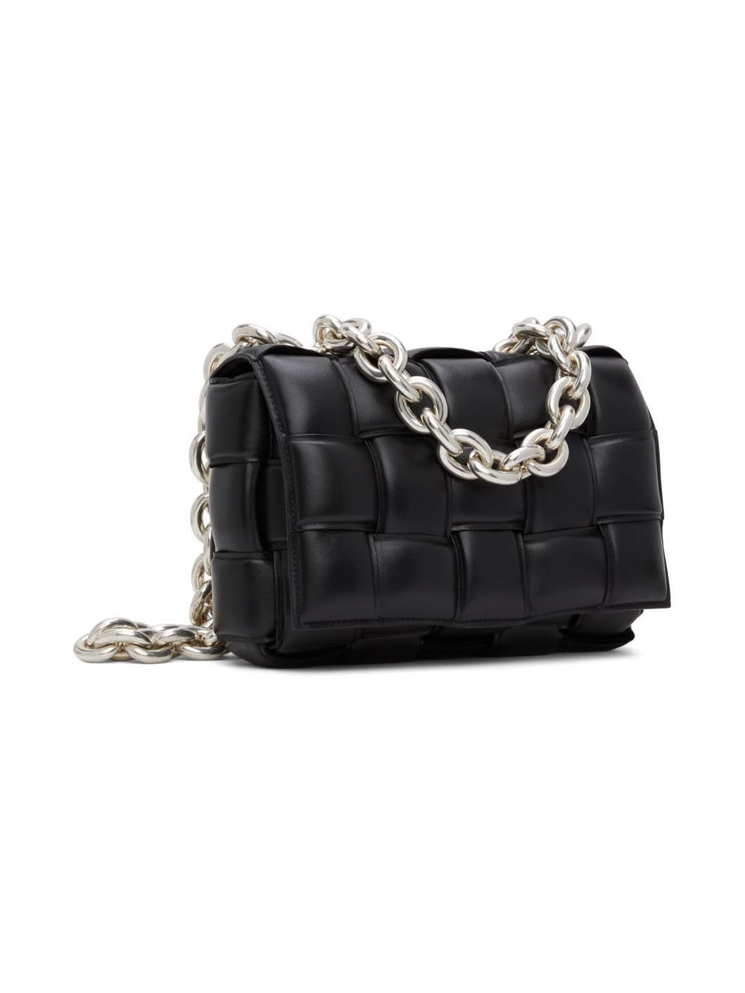 Black Padded Chain Cassette Bag - 2