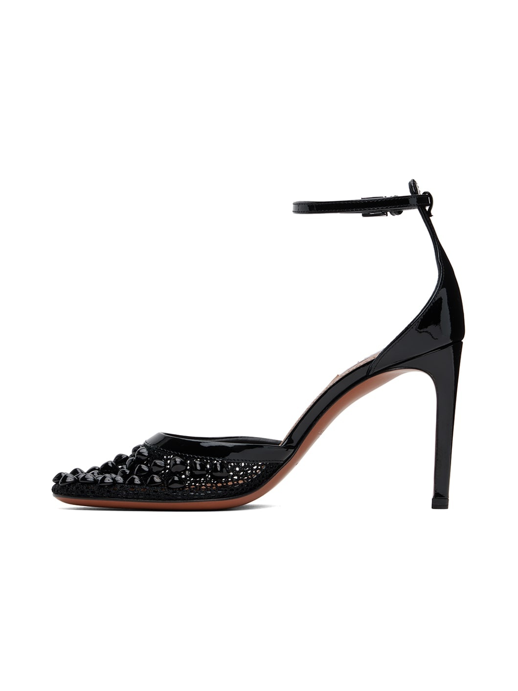 Black High Fishnet Heels - 3