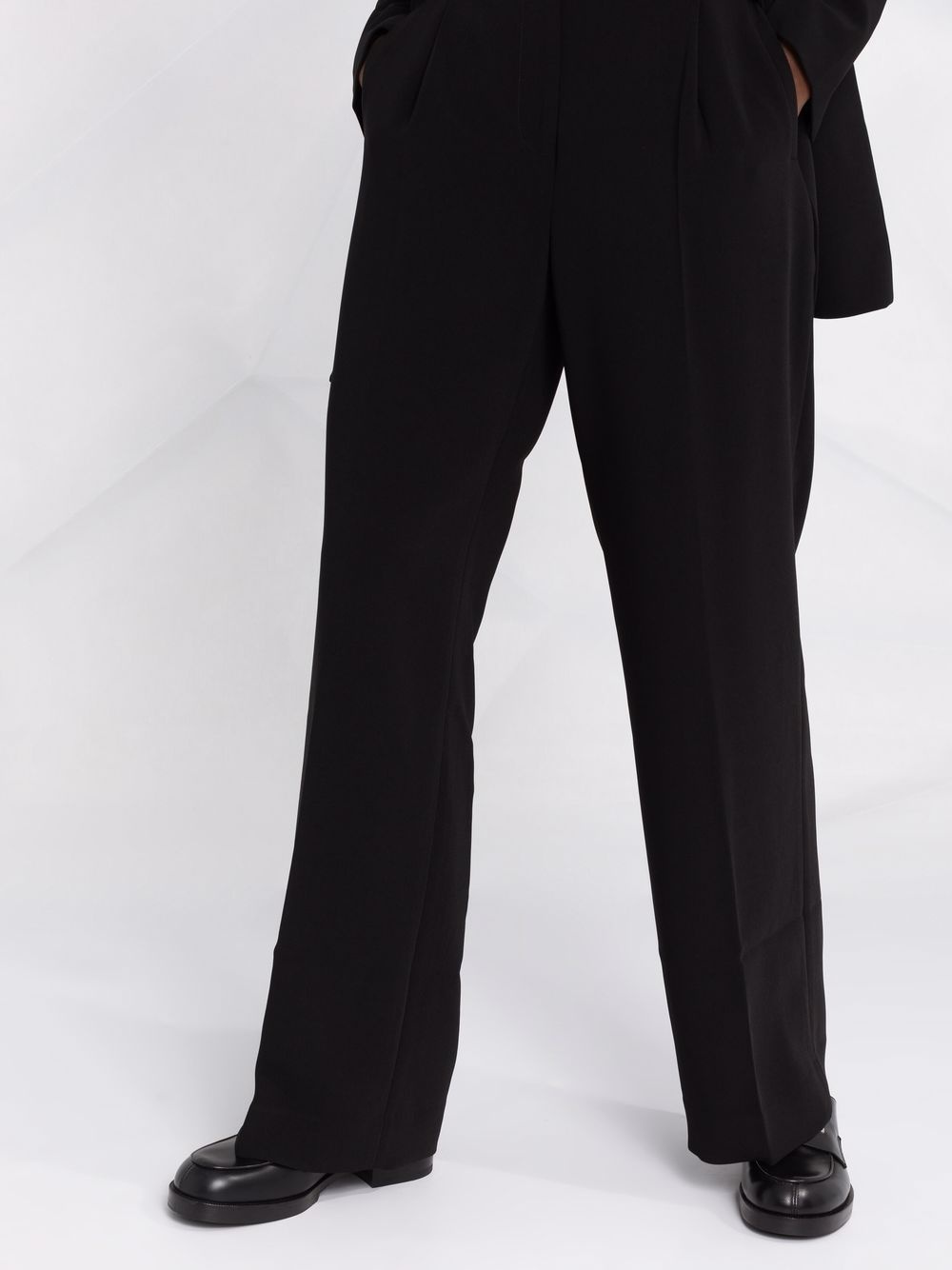 straight-leg pleated trousers - 5