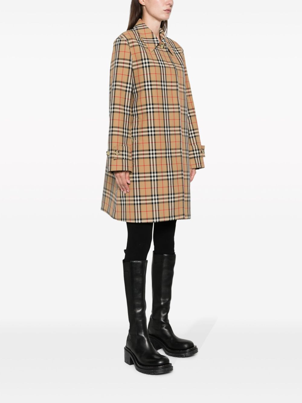 Burberry Checkered Coat - 4