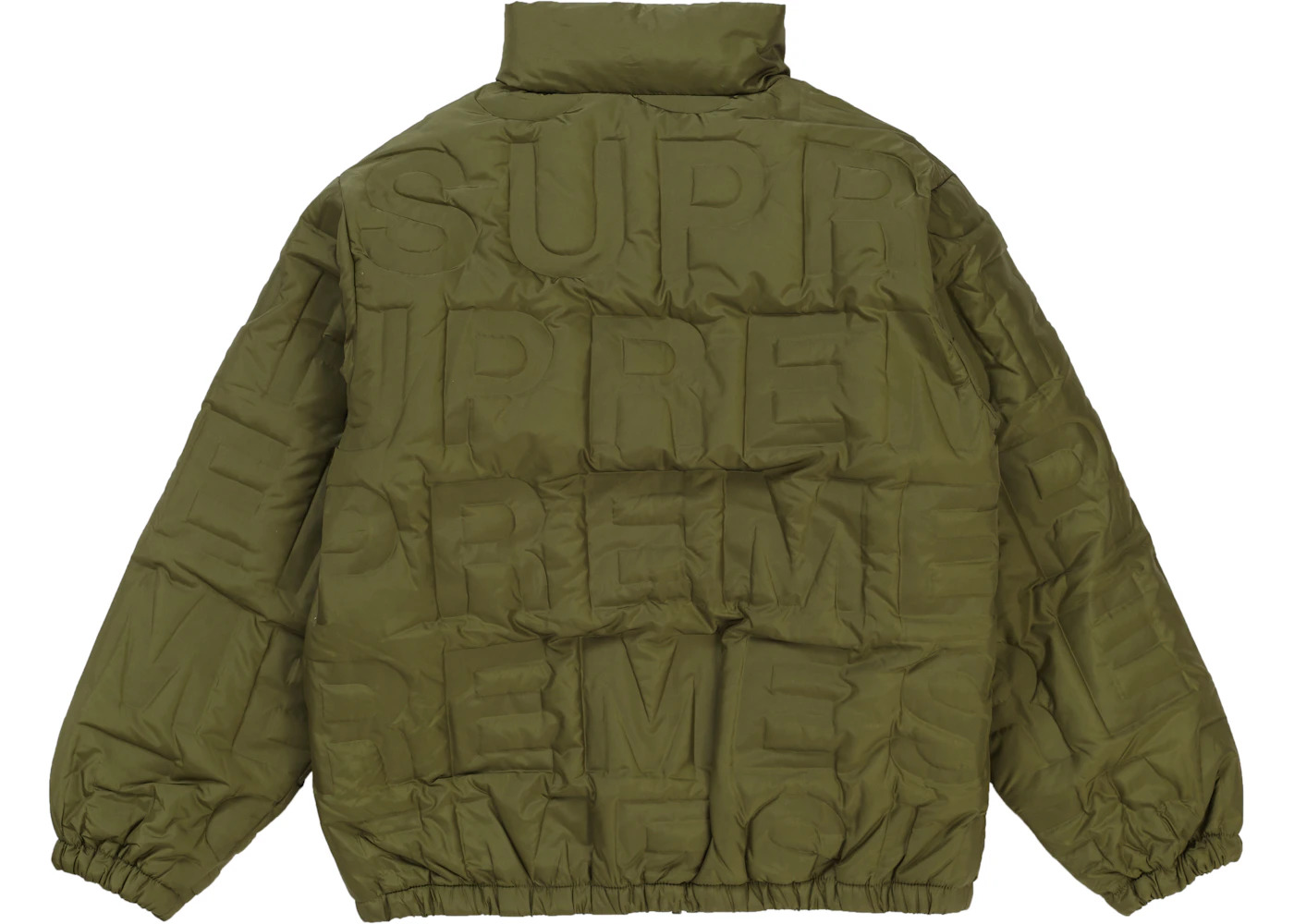 Supreme Bonded Logo Down Jacket Olive - 2