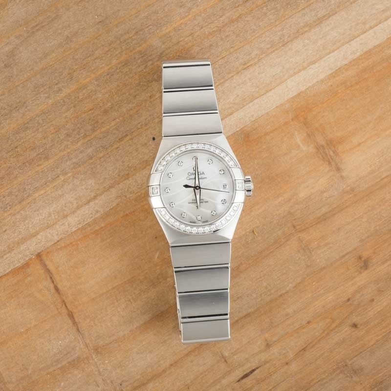 Omega Constellation Mother of Pearl Diamond Wavy Dial - 6