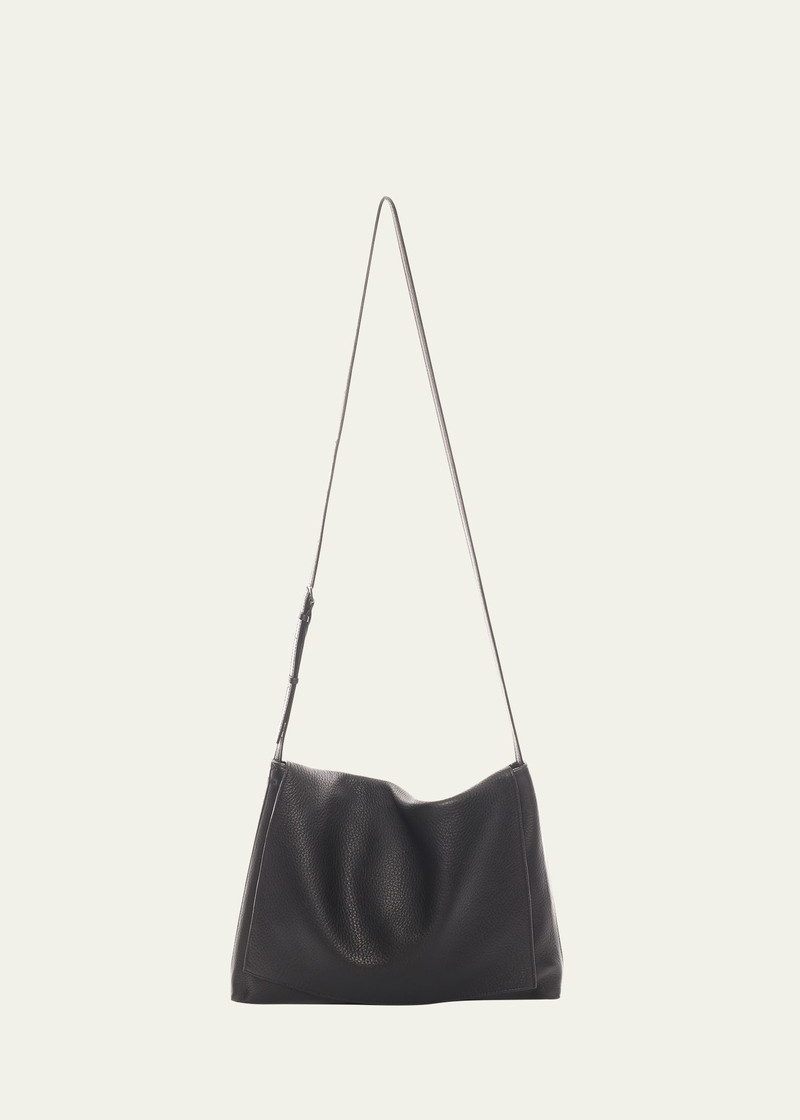 The Row Men's Nan Leather Messenger Bag outlook