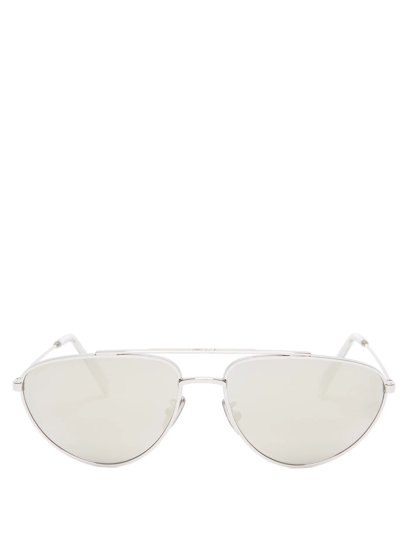 Mirrored aviator metal sunglasses - 1