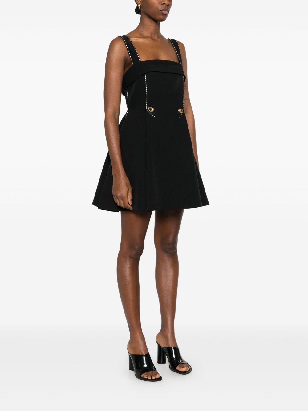 crepe mini dress - 5