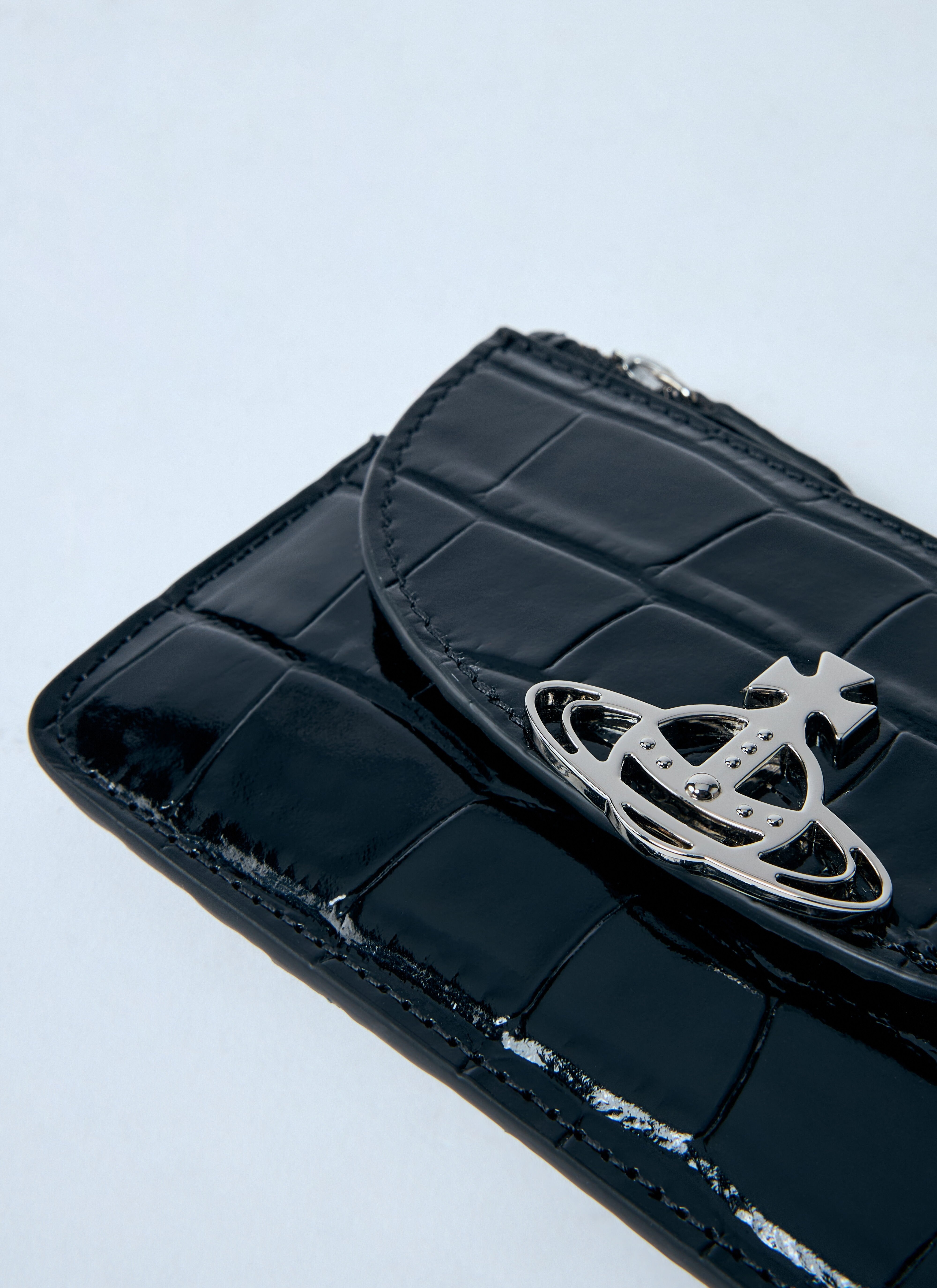 Vivienne Westwood Women Half Moon Croc-Embossed Card Holder - 4