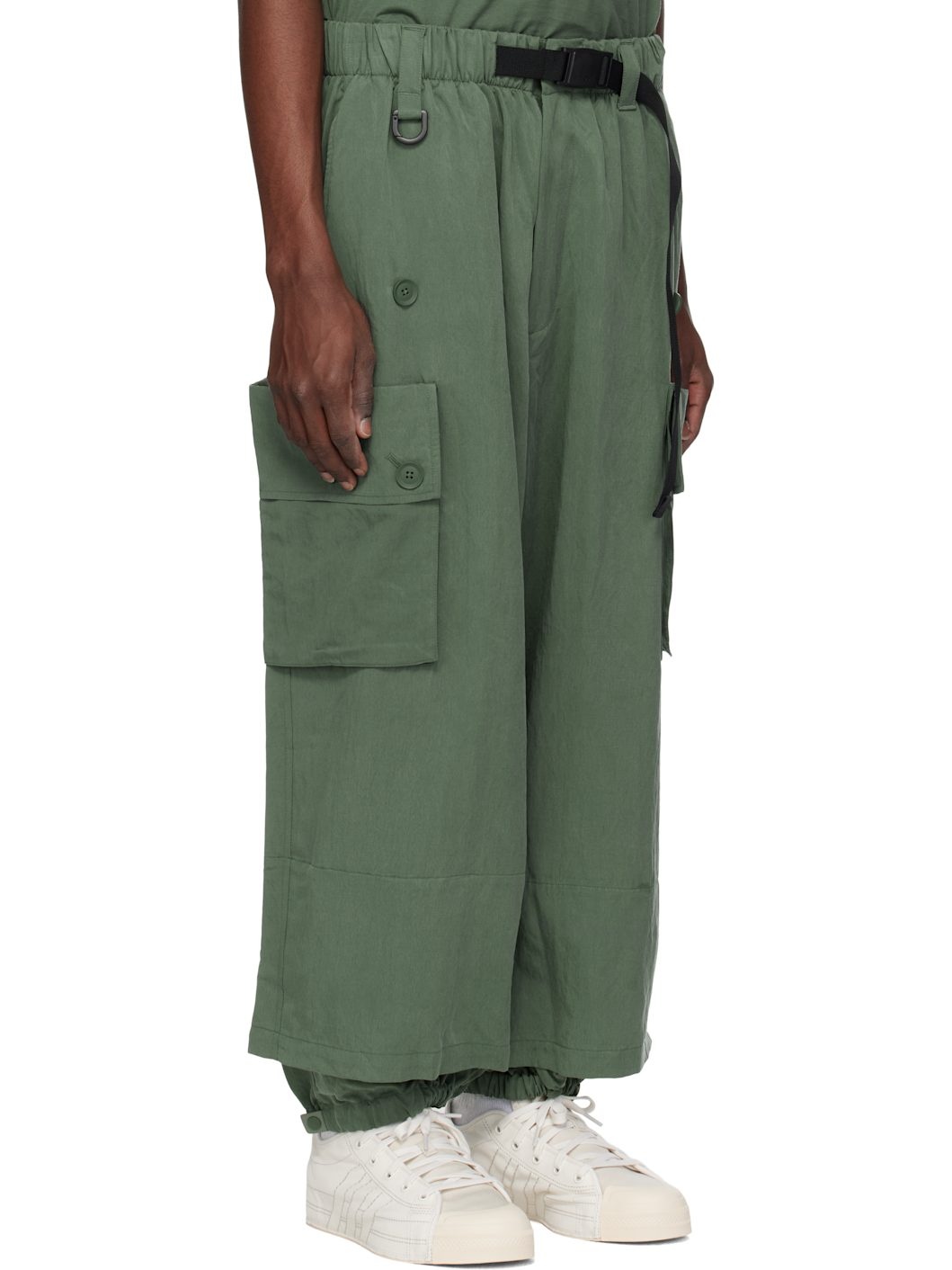 Green Twill Cargo Pants - 2